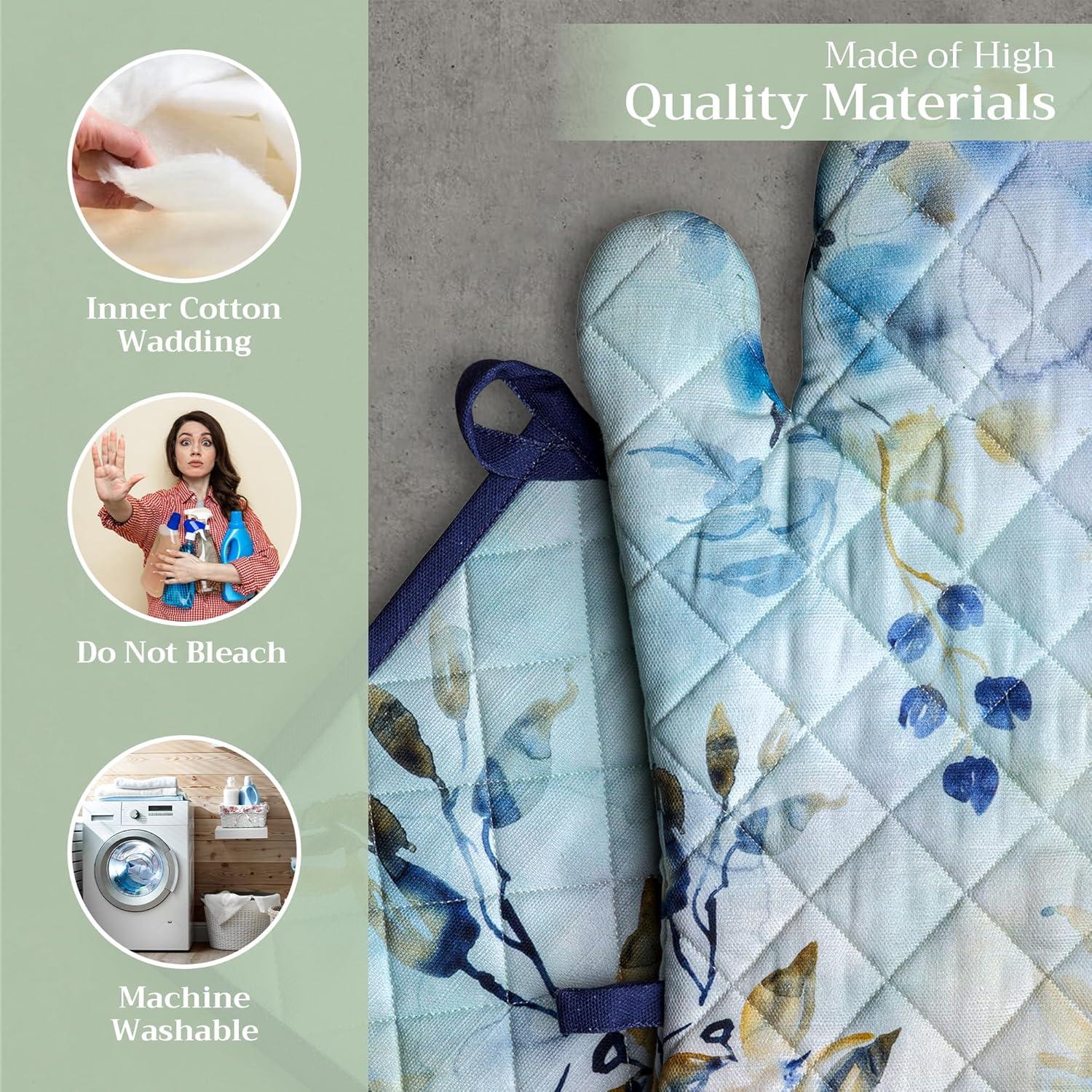 Juego de Manoplas de Horno y Soporte Maison d' Hermine 100% Algodón