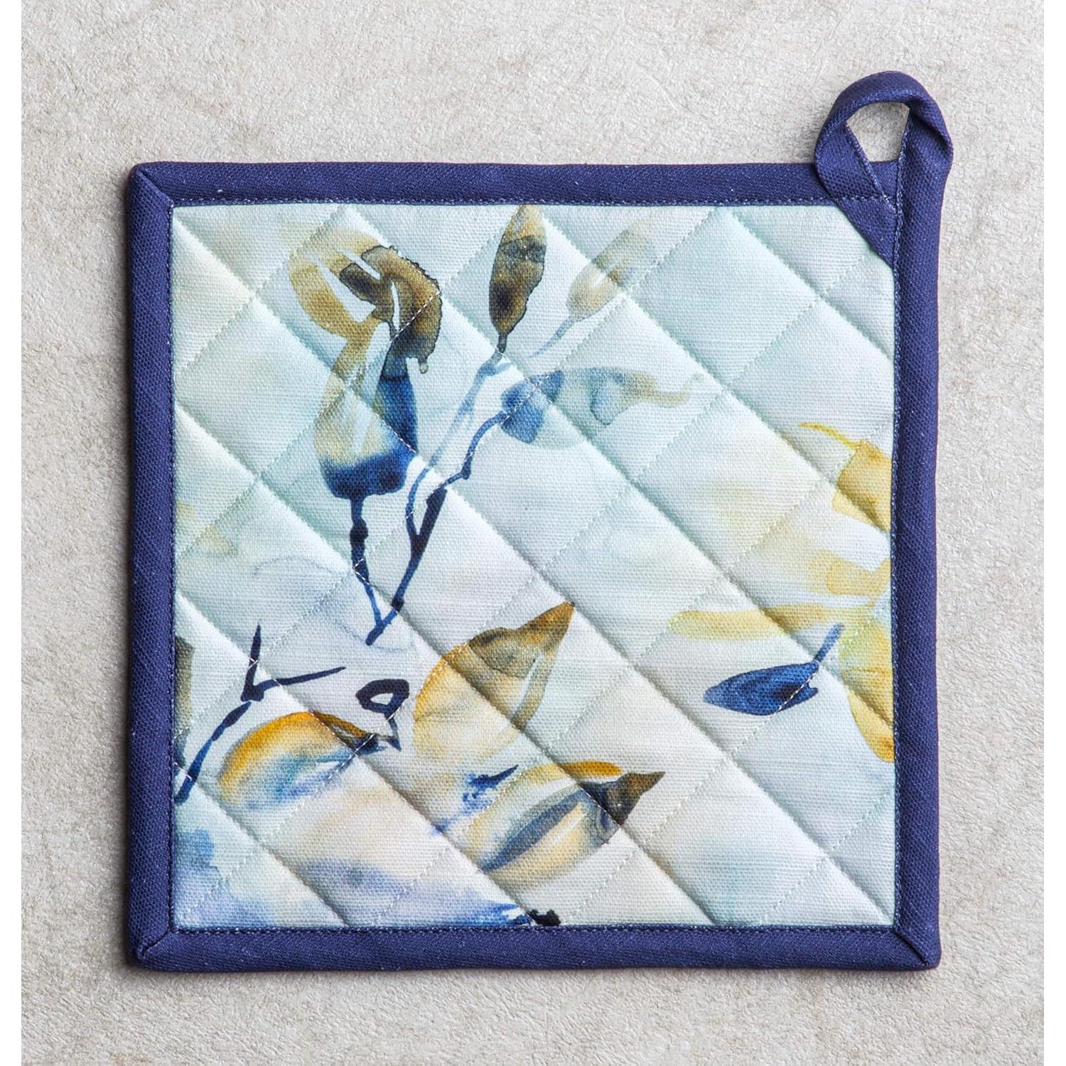 Juego de Manoplas de Horno y Soporte Maison d' Hermine 100% Algodón