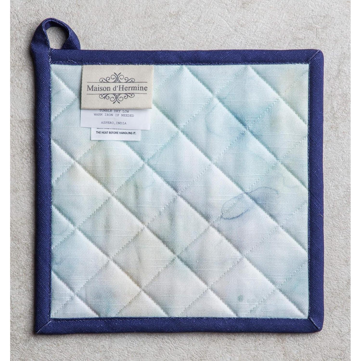 Juego de Manoplas de Horno y Soporte Maison d' Hermine 100% Algodón