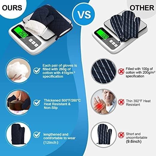 Set de Guantes de Horno y Agarraderas M MIAOYAN 4 Piezas