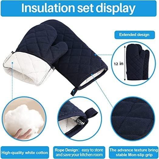 Set de Guantes de Horno y Agarraderas M MIAOYAN 4 Piezas