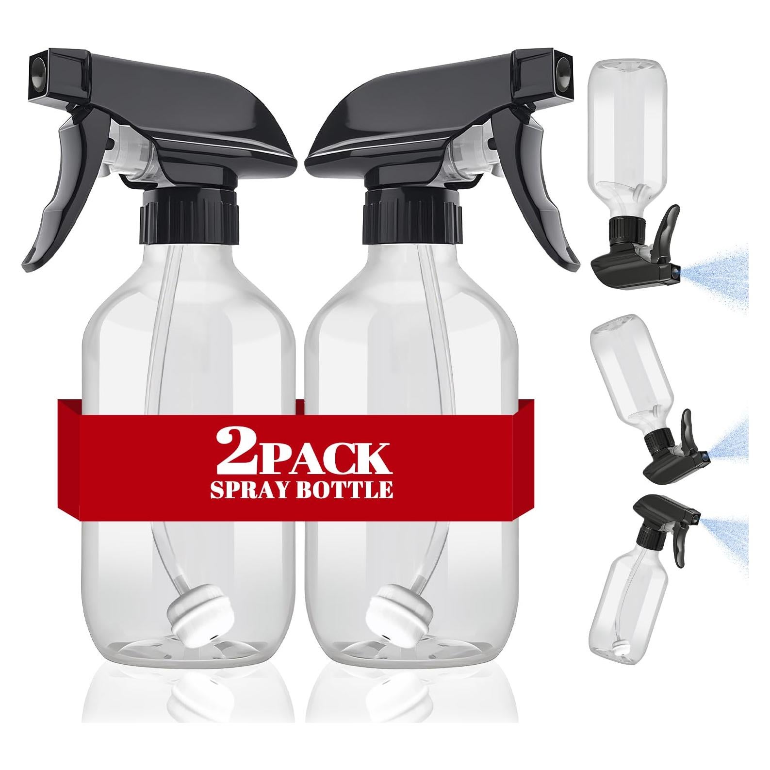 Botellas de Spray de Plástico AMORIX 2 Pzs 300 ml Ajustable