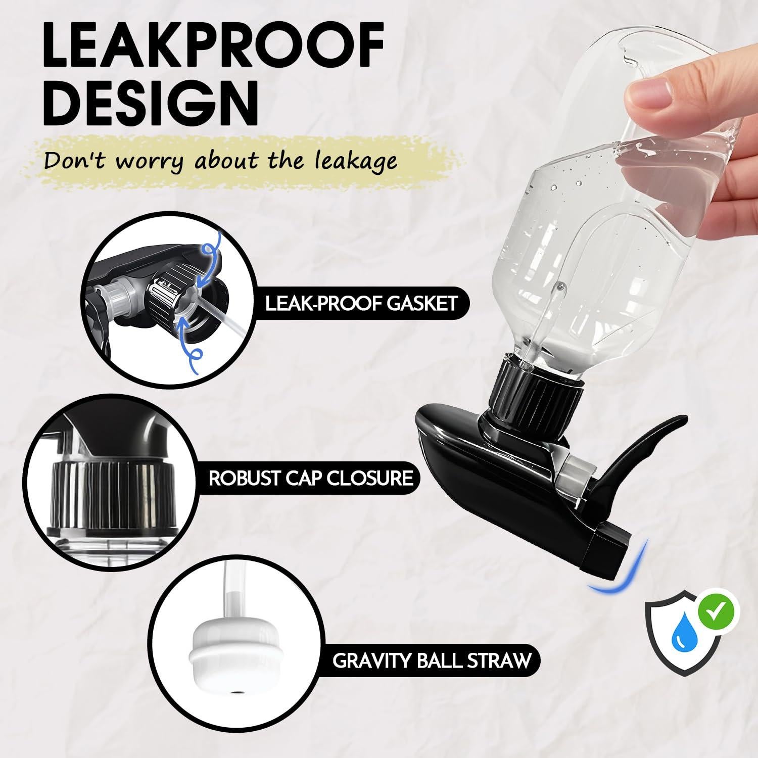 Botellas de Spray de Plástico AMORIX 2 Pzs 300 ml Ajustable