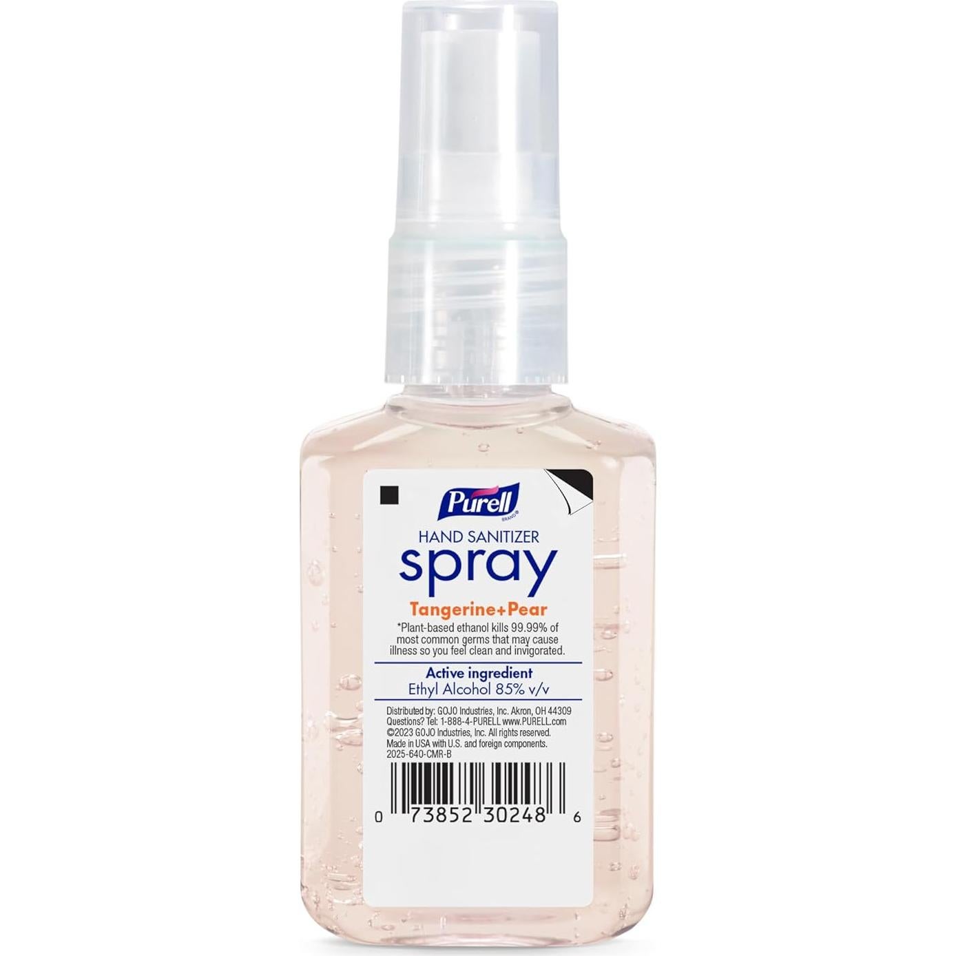 Spray Desinfectante de Manos PURELL 2 oz Aroma Mandarina Pera - Paquete de 6