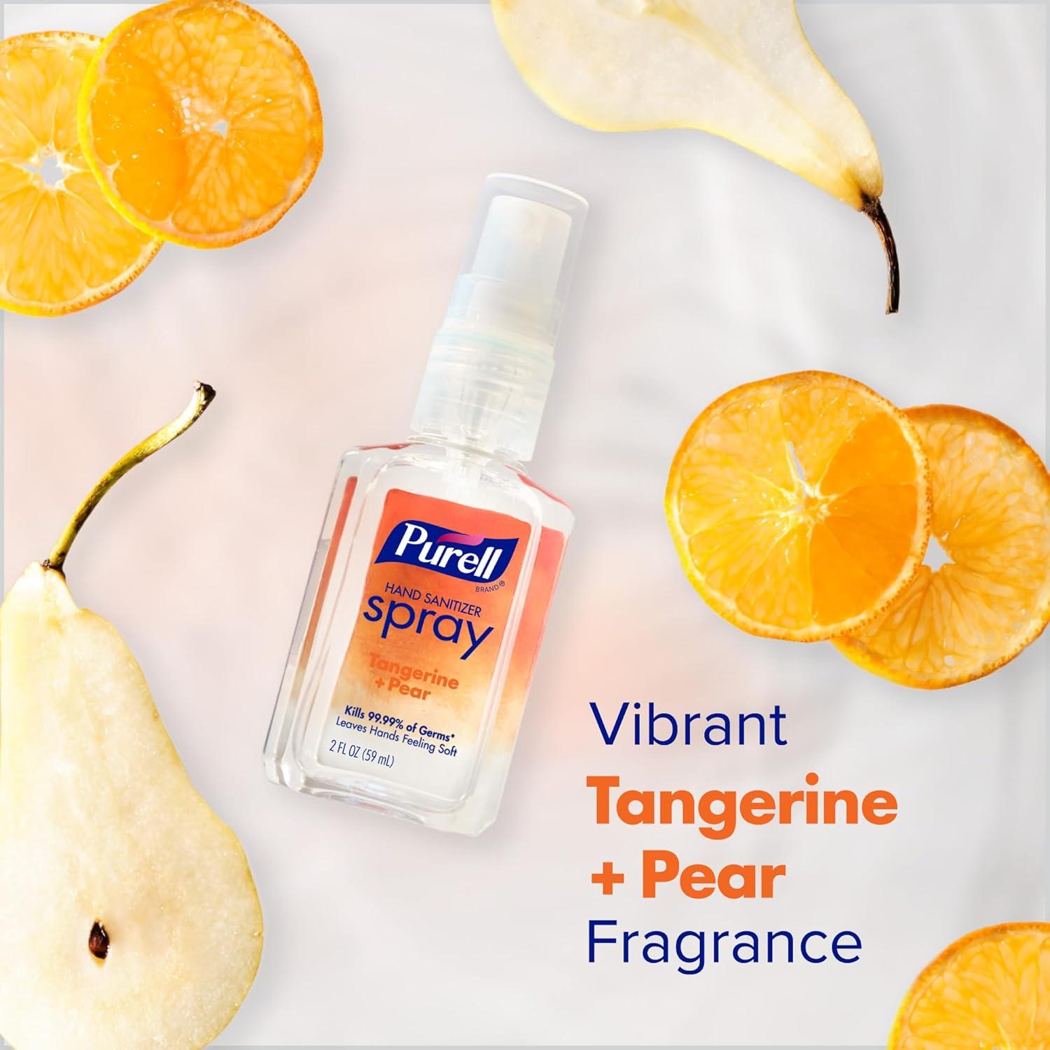 Spray Desinfectante de Manos PURELL 2 oz Aroma Mandarina Pera - Paquete de 6