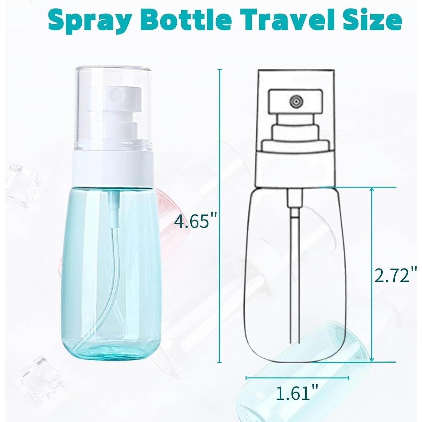 Botella de Spray de Viaje EACOZY 60ml Reutilizable 3PCS