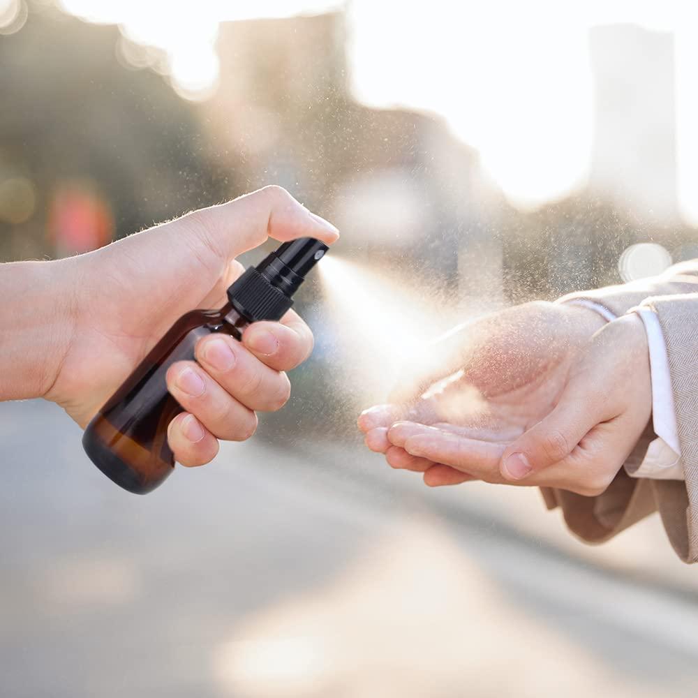 Botellas de Spray de Vidrio Wedama 2 oz Ámbar - Paquete de 16