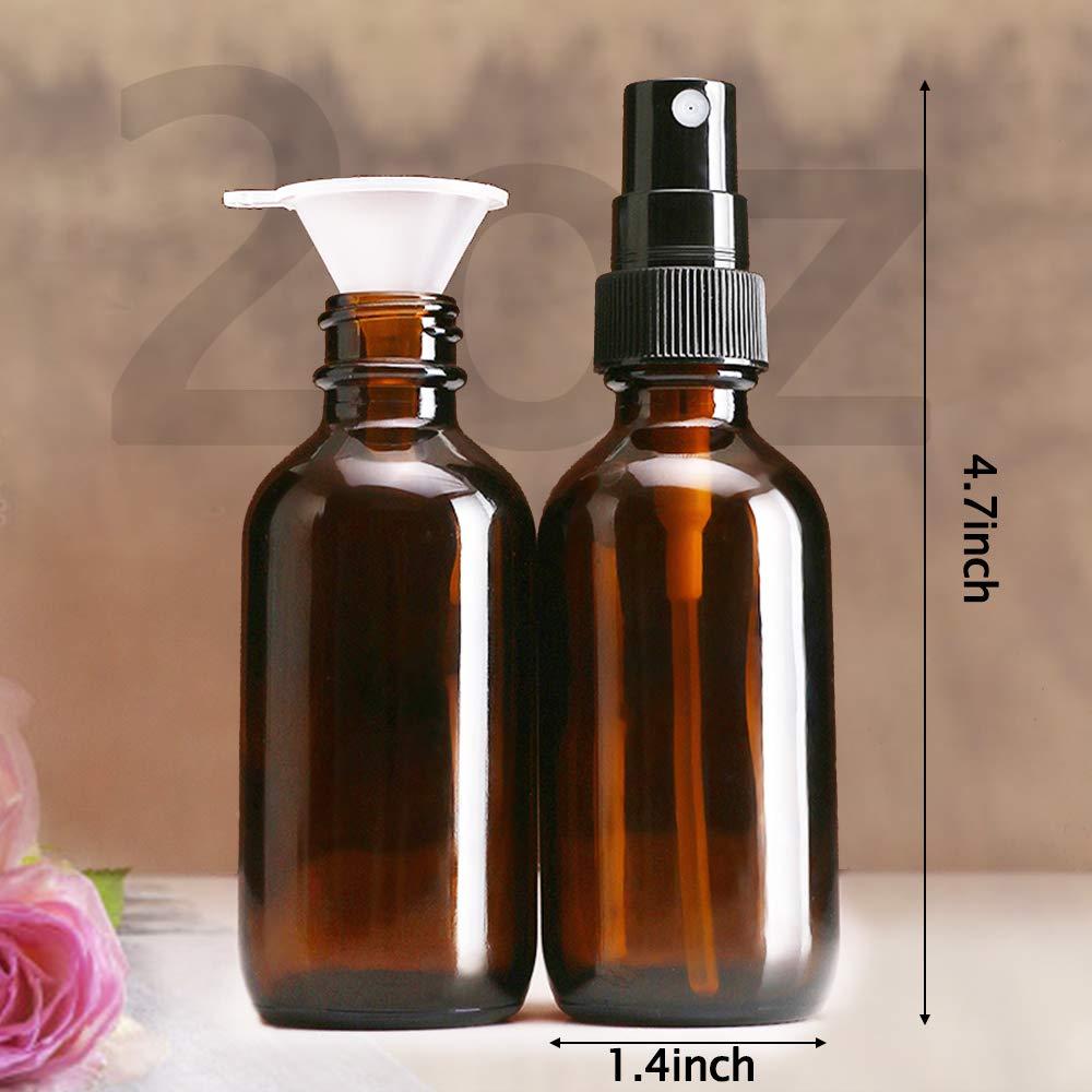 Botellas de Spray de Vidrio Wedama 2 oz Ámbar - Paquete de 16