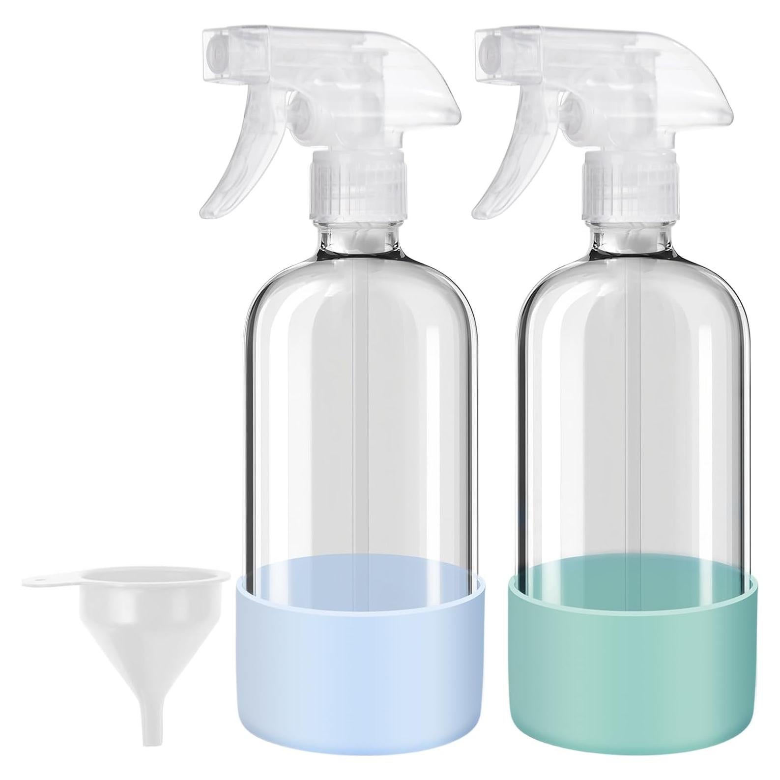 Botellas de Spray de Vidrio Bealee 2 Pzs 480 ml Verde y Gris