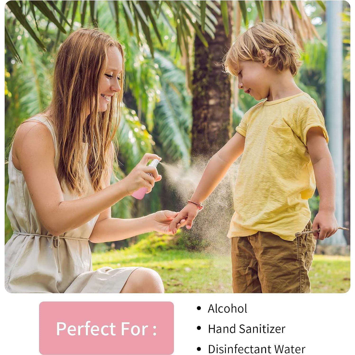 Botellas de Spray de Vidrio HOMBYS 50ml - Paquete de 4 con Manga de Silicona