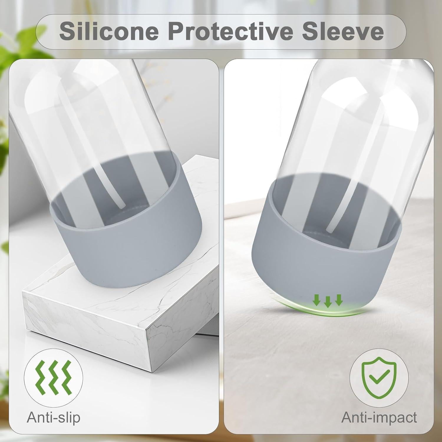 Paquete de 2 Botellas de Spray de Vidrio Worldgsb 0.47L Azul y Gris