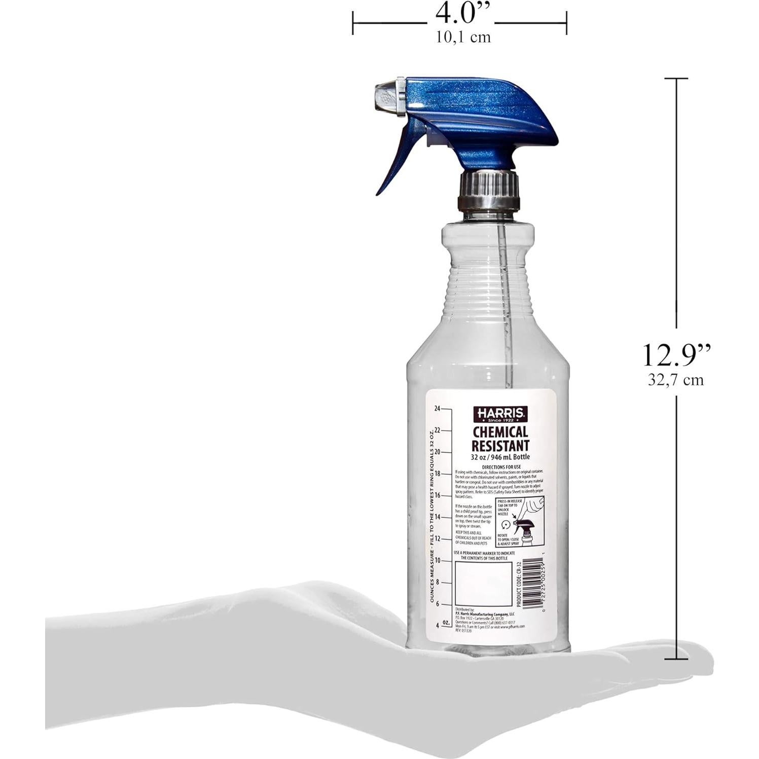 Botellas de Spray HARRIS 32oz Resistentes a Químicos - Paquete de 3