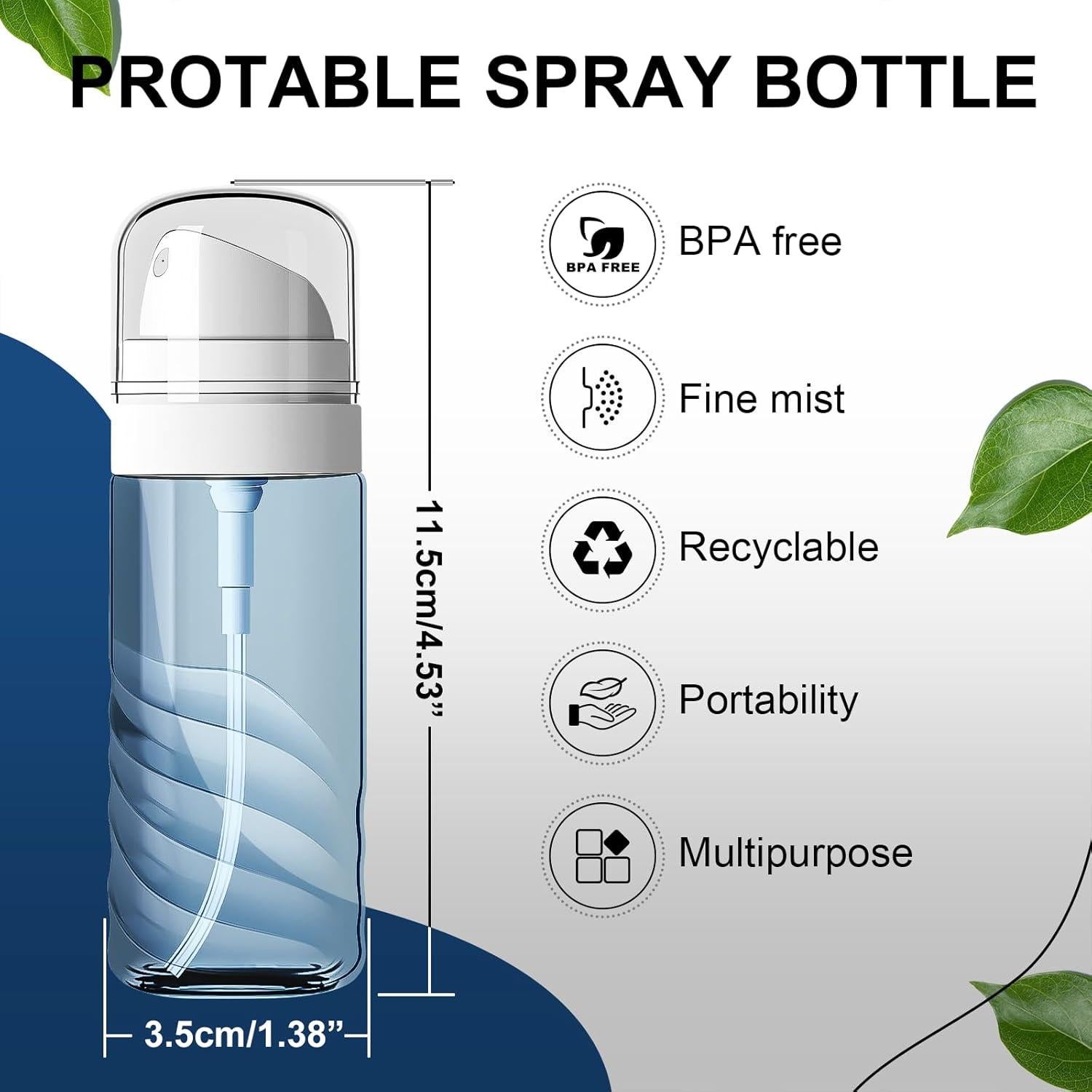 Paquete de 2 Botellas Spray 60ML Yolaist a Prueba de Fugas