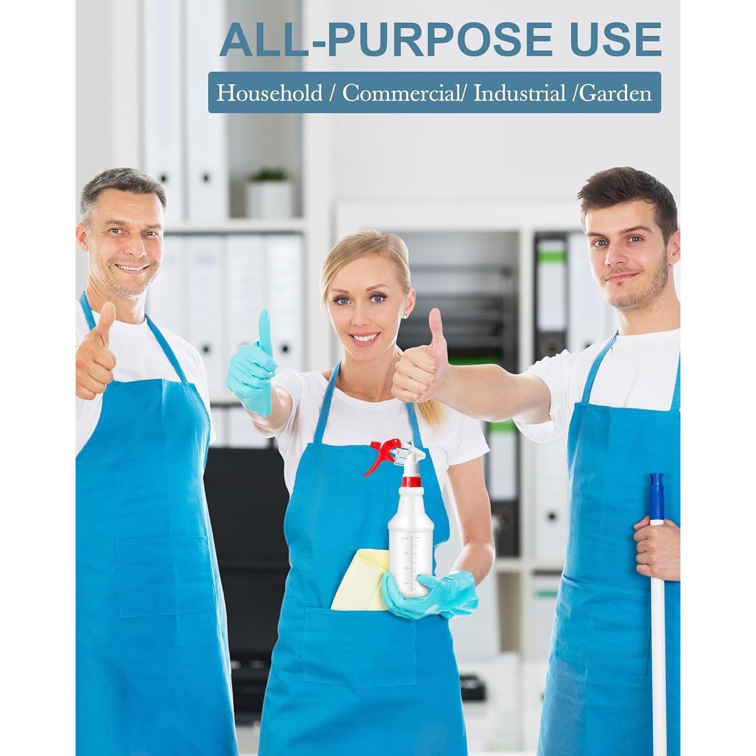 Eccliy 20 Botellas Spray Vacías 500 ml Ajustables Rojo Blanco