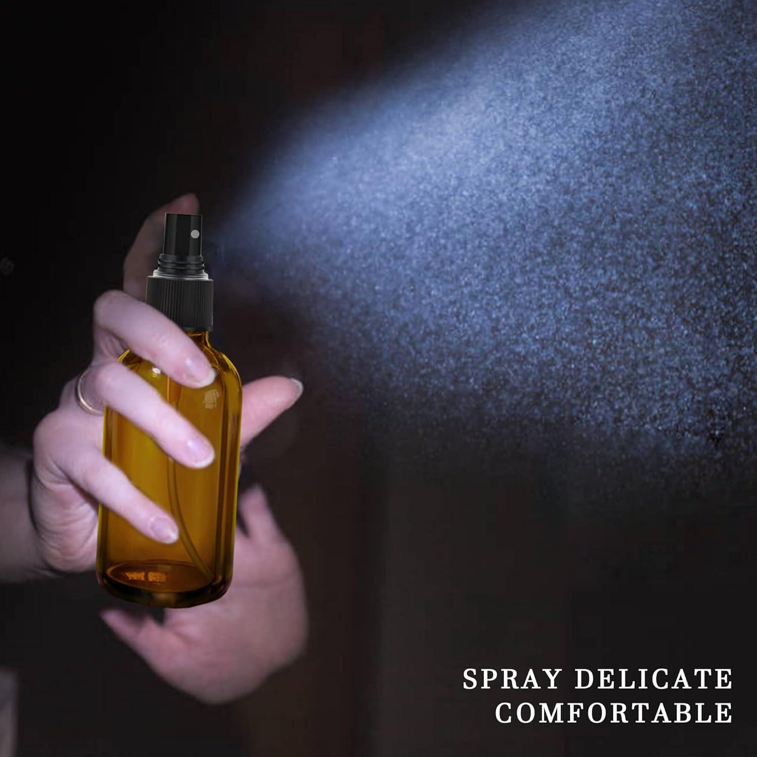 Set de 16 Botellas de Spray Ámbar 118ml Vidrio Recargable