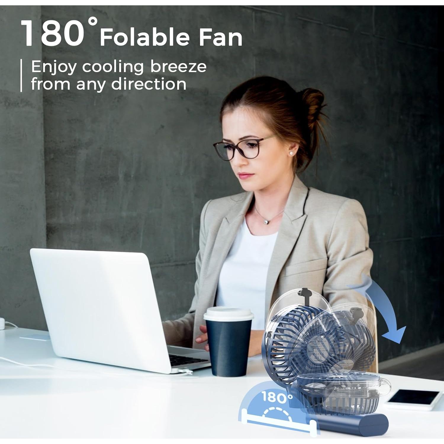 Ventilador de Mano Portátil COMLIFE F006 con Nebulizador 3000mAh