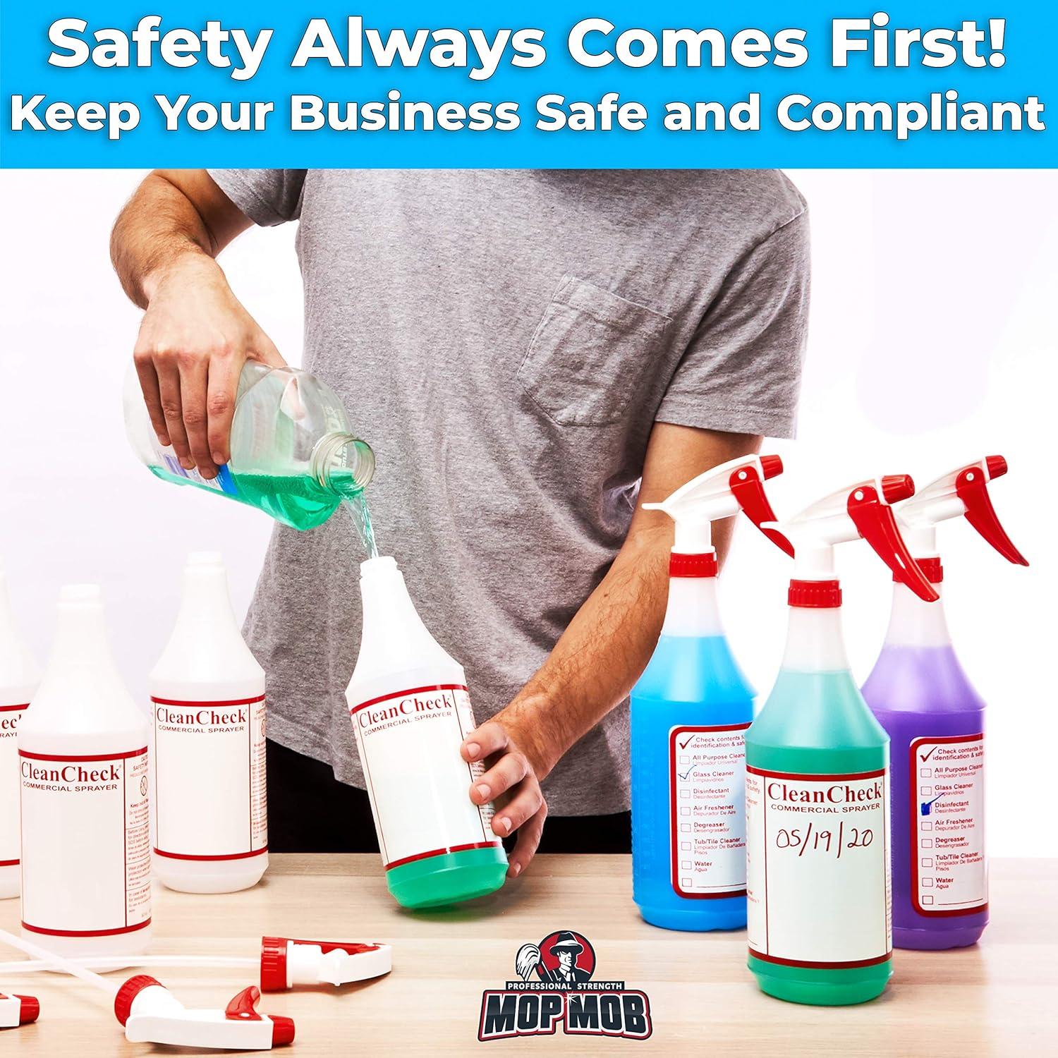 Botellas de Spray Bilingües MSDS Mop Mob 3 Paquete 0.95 L