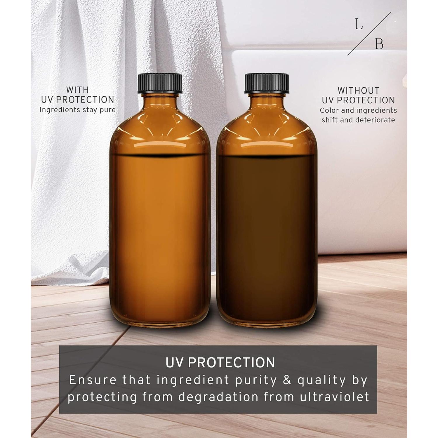 Botellas de Spray de Vidrio Ámbar LiBa 2 Pack 0.47L Reutilizables