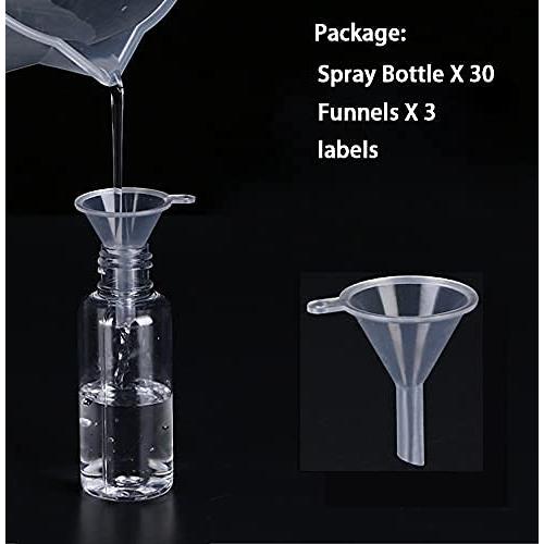 Set de 30 Botellas de Spray 30ml Plástico Reutilizables