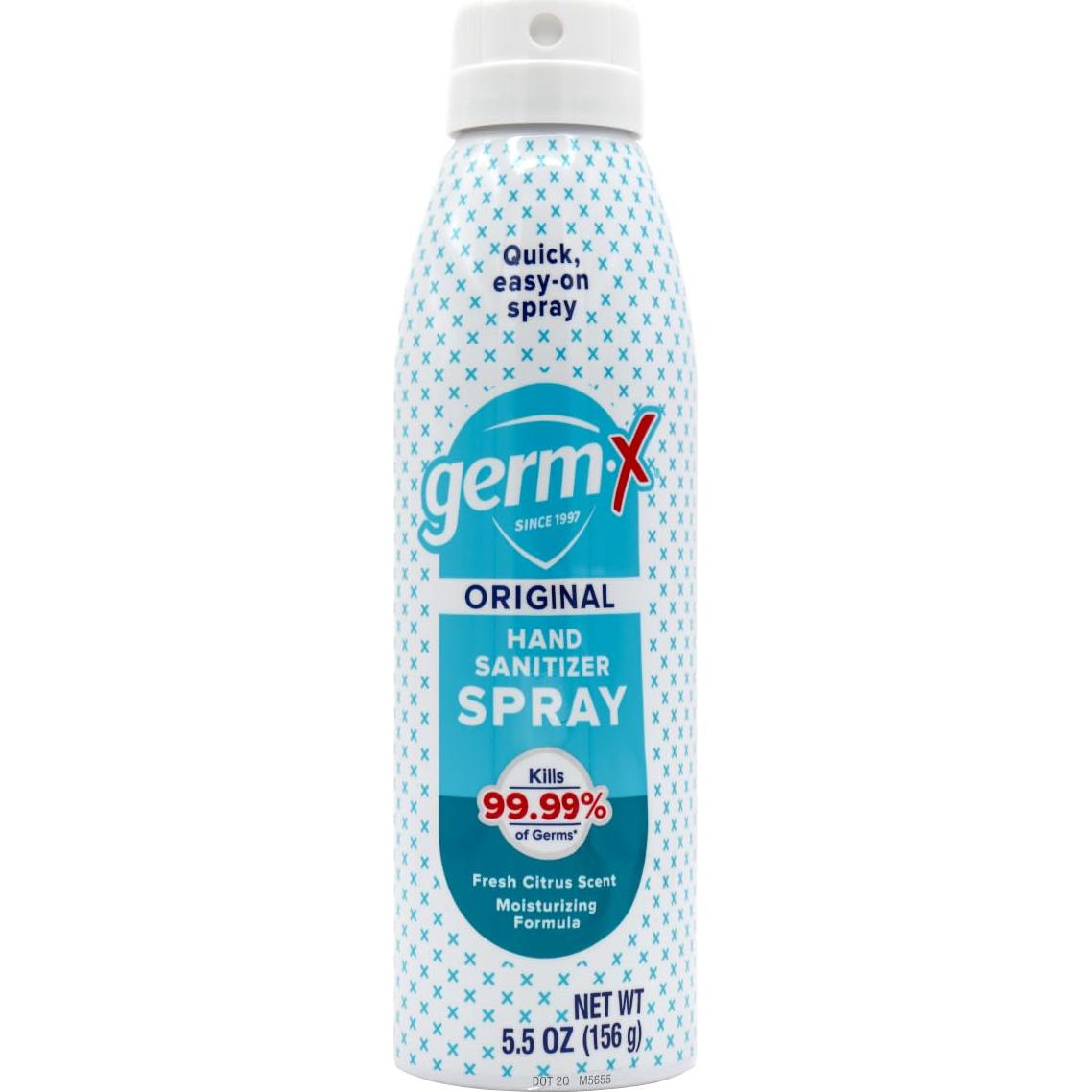 Germ-X Spray Desinfectante de Manos Hidratante 155.9 ml - Paquete de 6