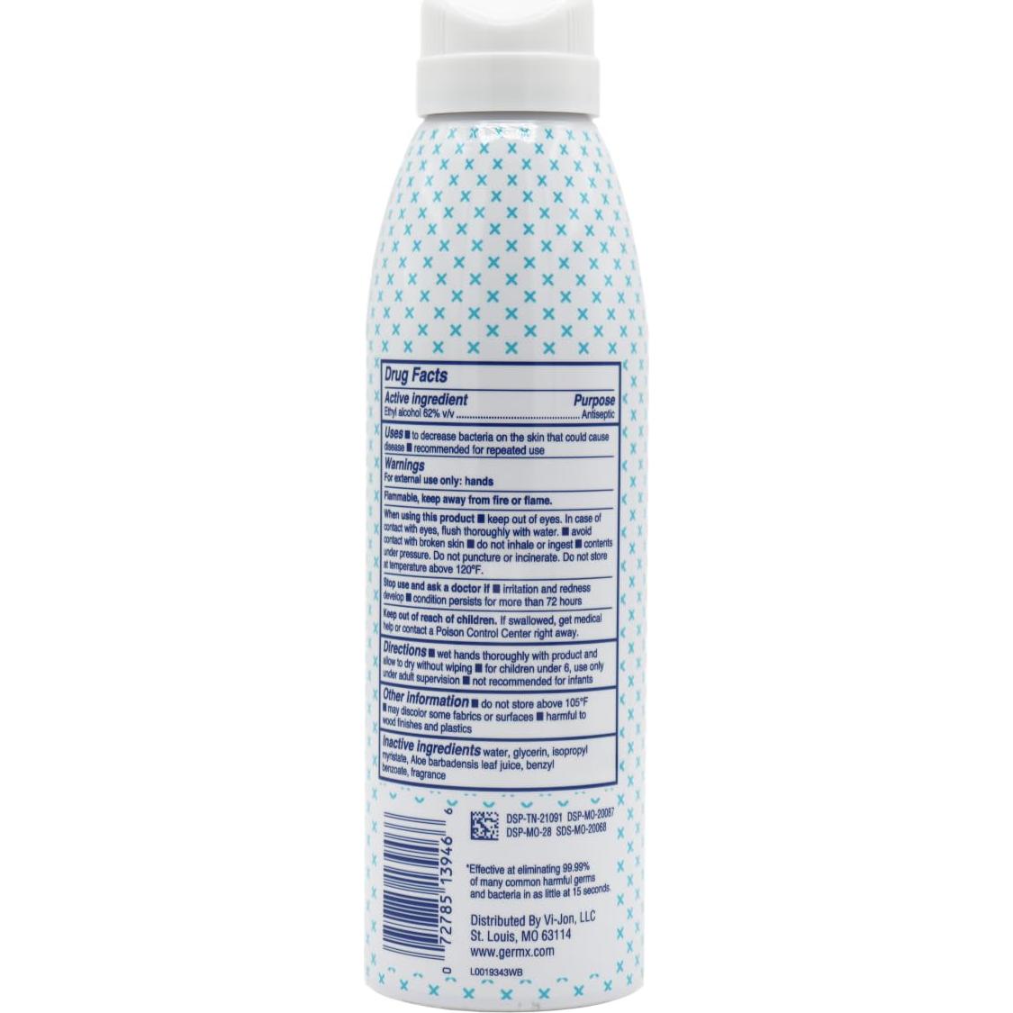 Germ-X Spray Desinfectante de Manos Hidratante 155.9 ml - Paquete de 6