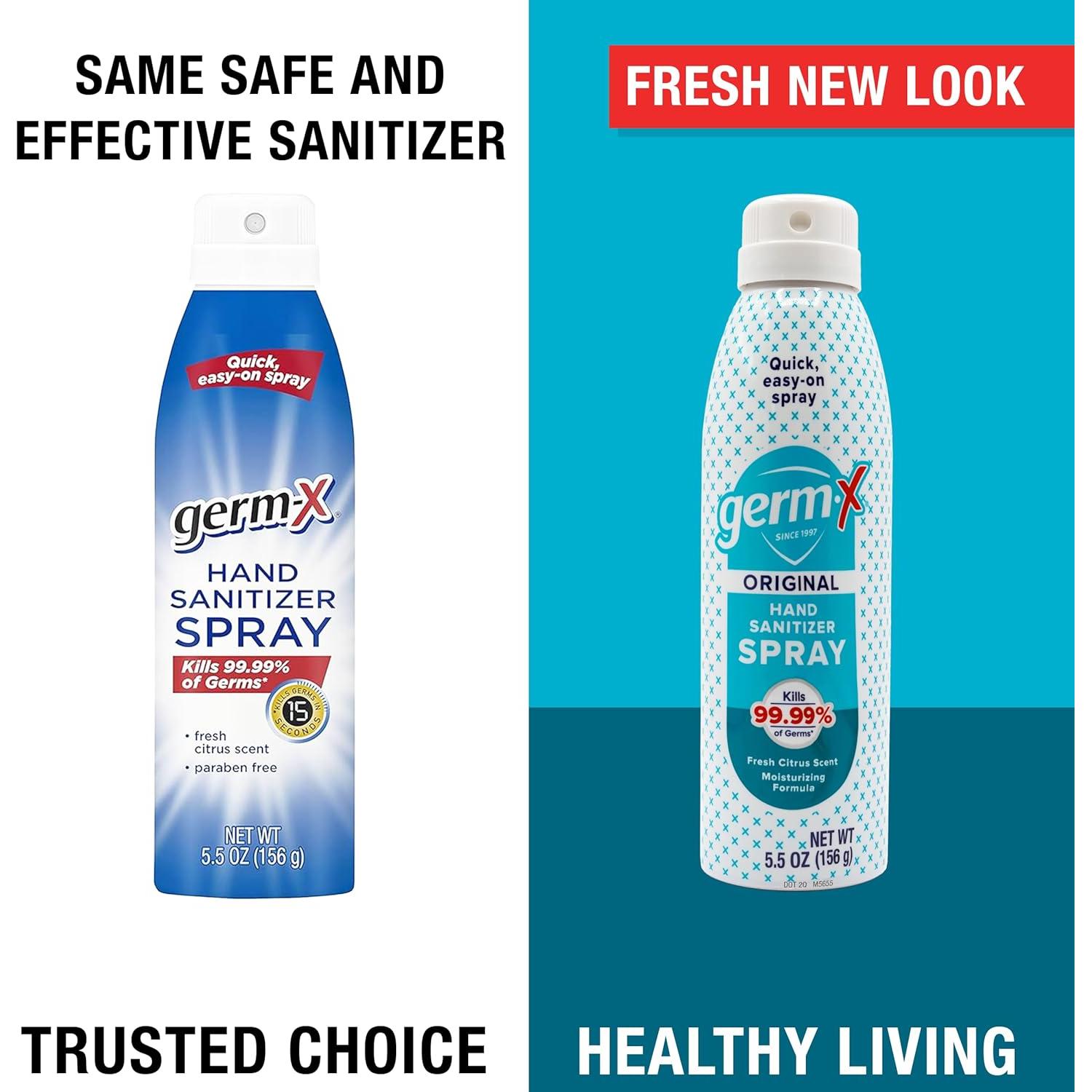 Germ-X Spray Desinfectante de Manos Hidratante 155.9 ml - Paquete de 6