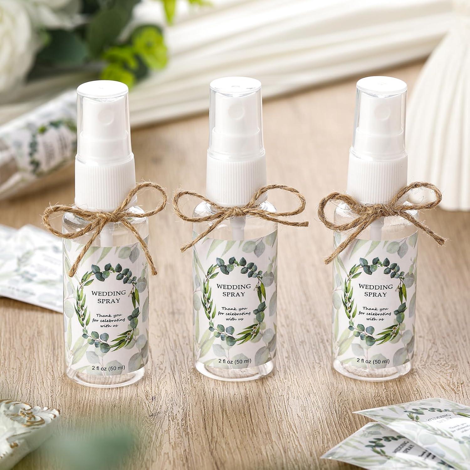 Vesici 24 Mini Botellas Spray 2 oz para Boda con Etiquetas