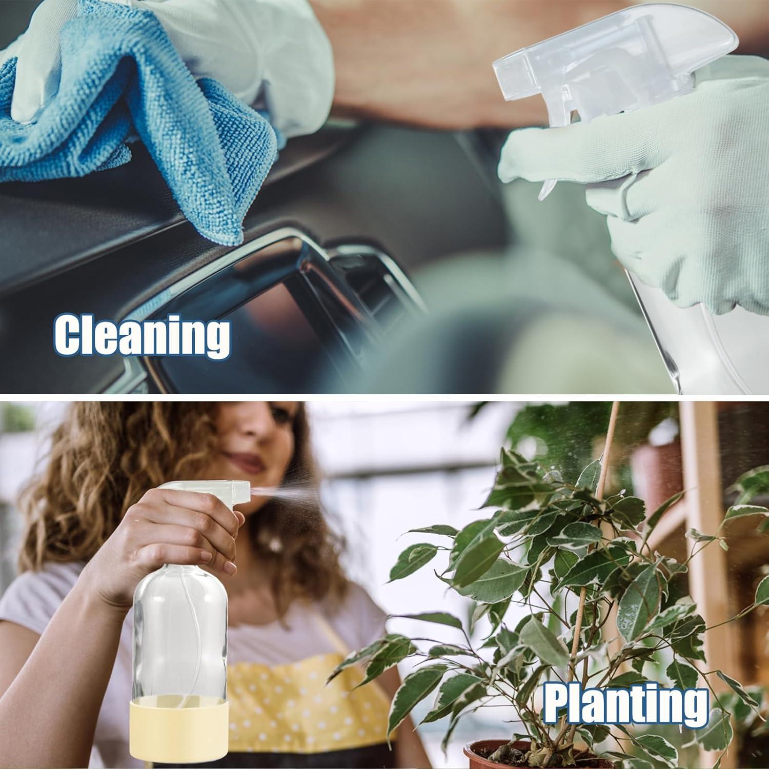 Botellas de Spray de Vidrio JohnBee 473 ml 2 Piezas Amarillo y Gris