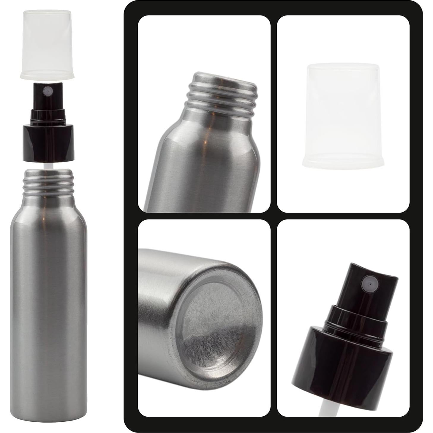 Botellas de Spray de Aluminio Cornucopia 80 ml - Paquete de 6