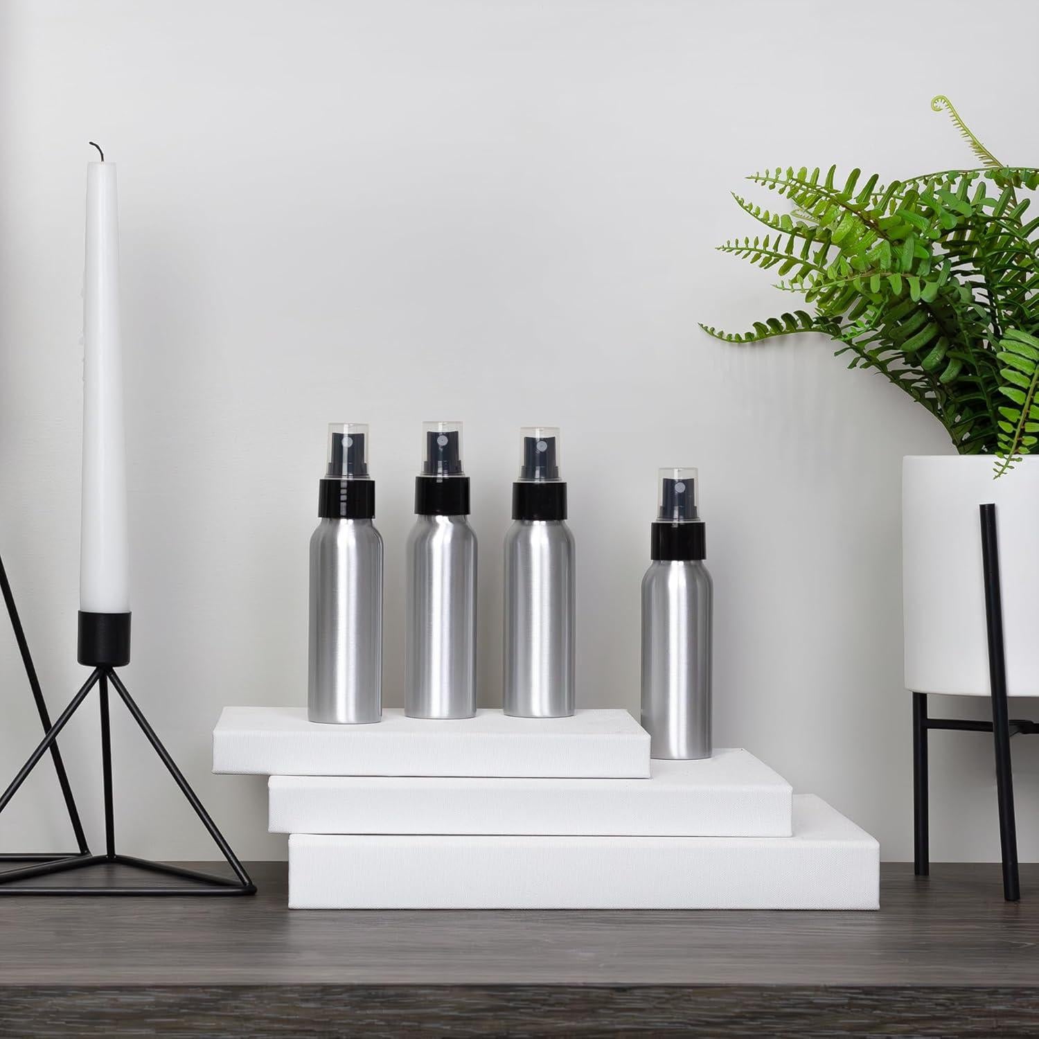 Botellas de Spray de Aluminio Cornucopia 80 ml - Paquete de 6