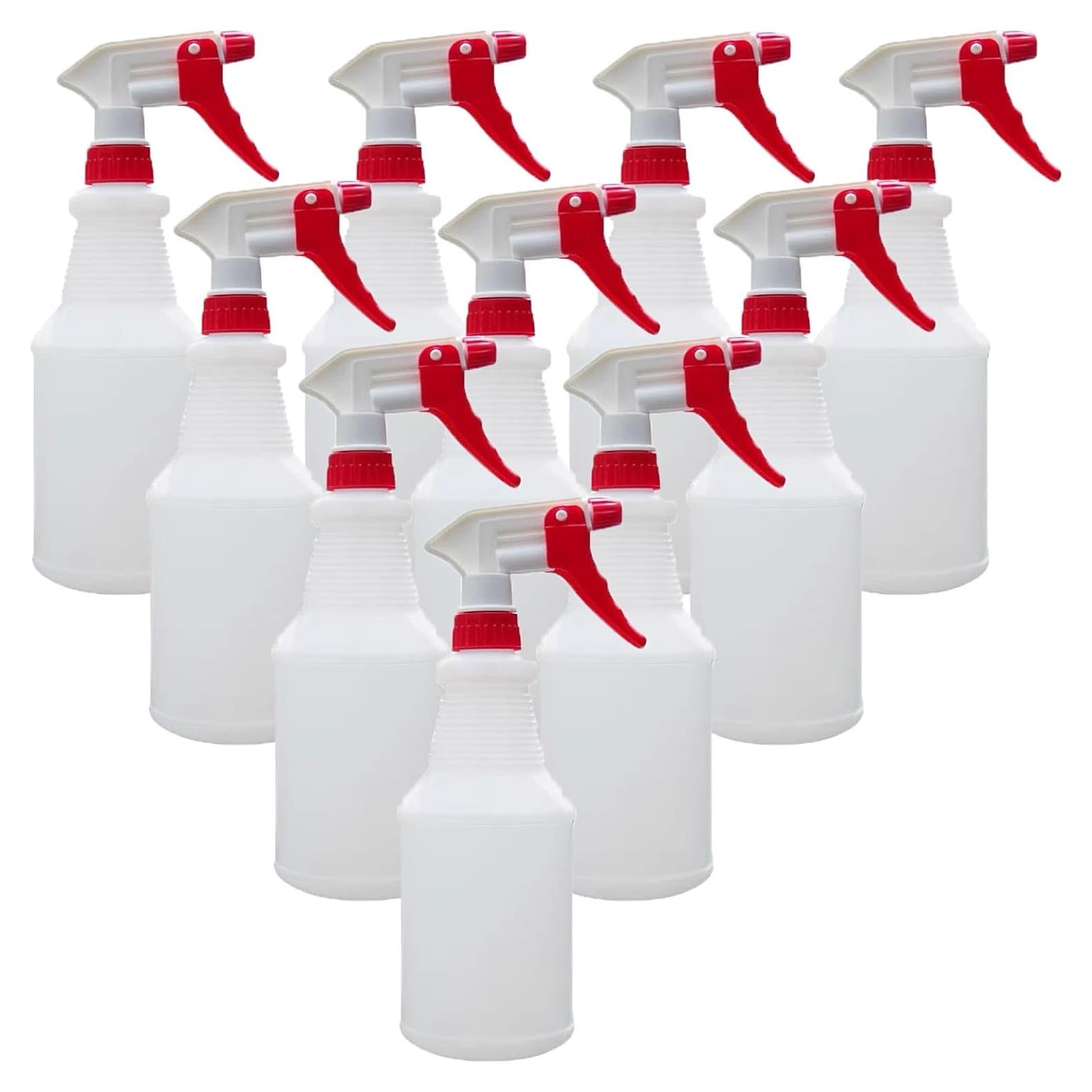 Tergy 10 Botellas de Spray Vacías 950ml Plástico Reutilizables