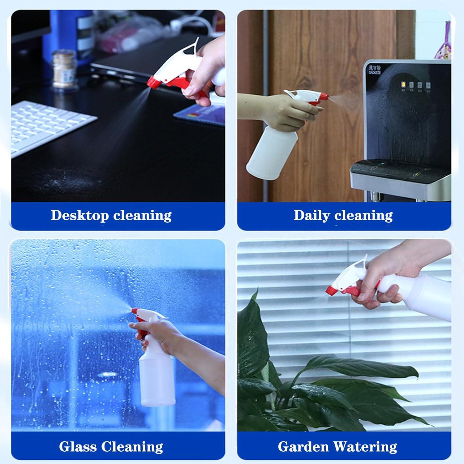 Tergy 10 Botellas de Spray Vacías 950ml Plástico Reutilizables