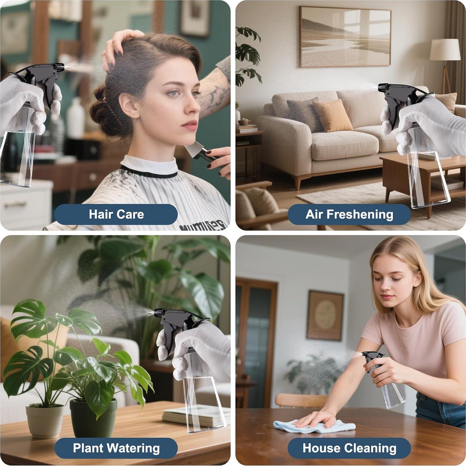 Botellas de Spray D Dymoece 280ml Paquete de 2 para Plantas y Limpieza