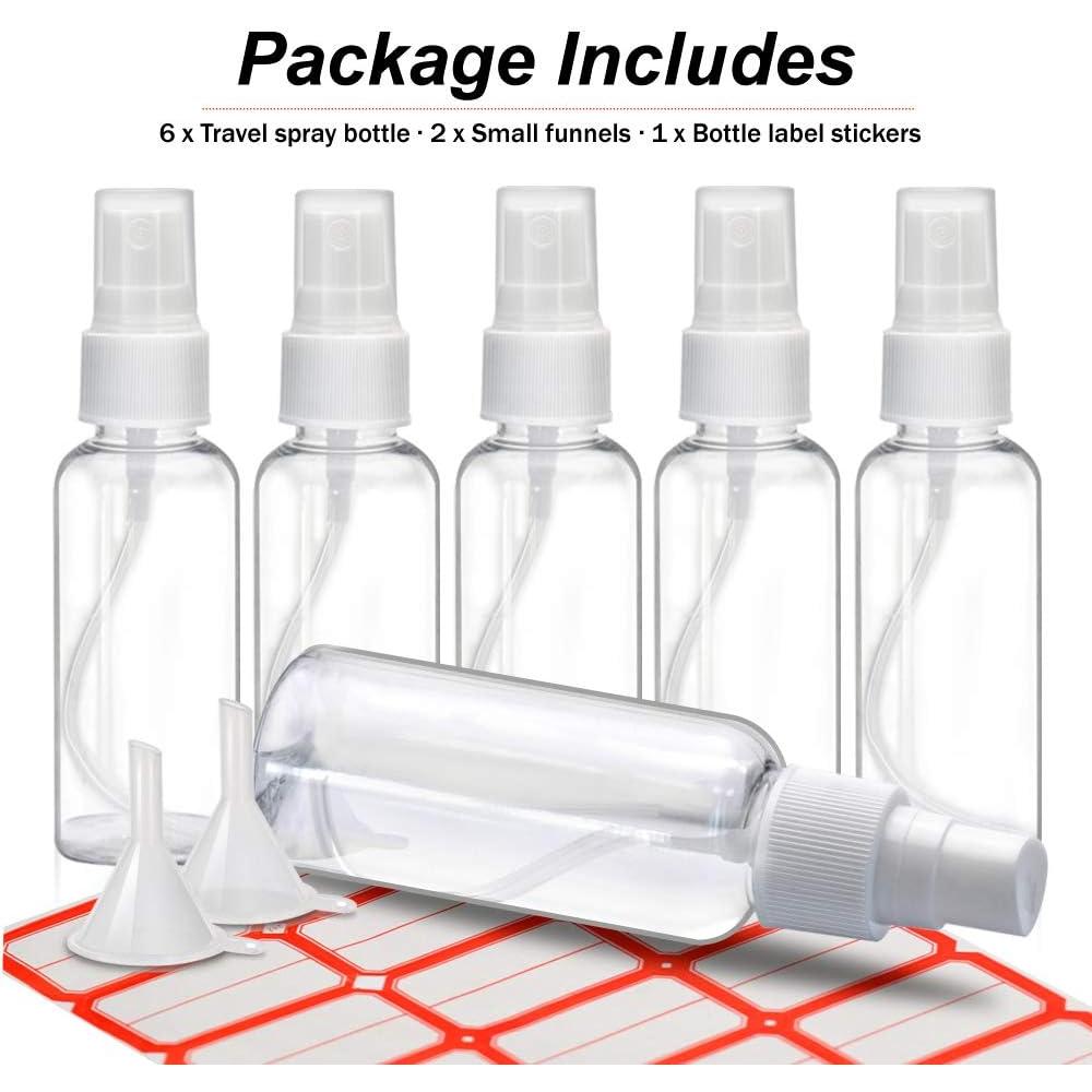 Botellas de Spray Mini Spaidoon 50ml Reutilizables con Embudo