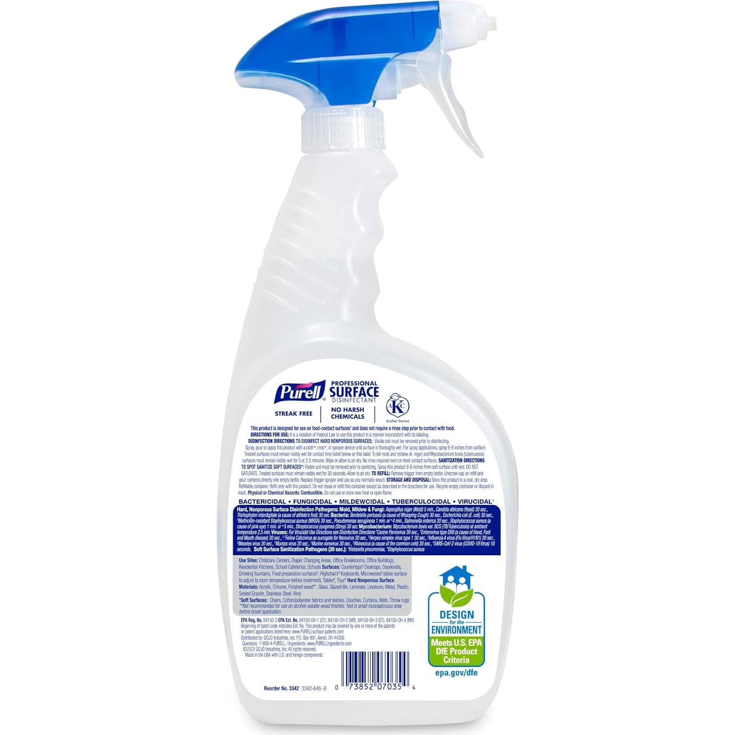 Desinfectante de Superficies PURELL 946 ml - Paquete de 6