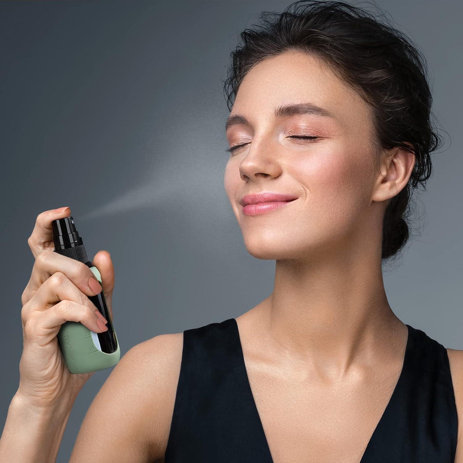 Botellas de Spray de Vidrio Ámbar HOMBYS 50ml - Paquete de 4