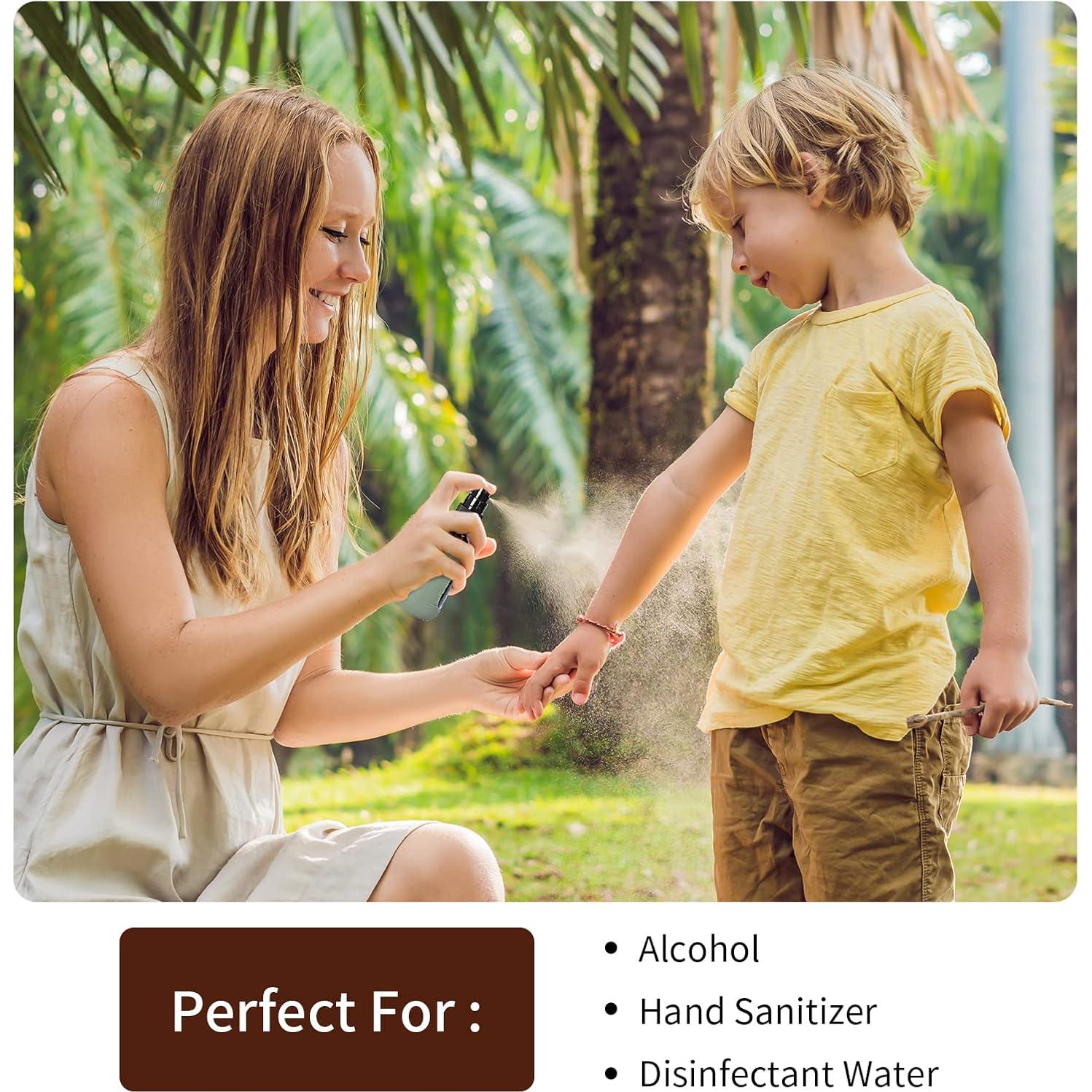 Botellas de Spray de Vidrio Ámbar HOMBYS 50ml - Paquete de 4