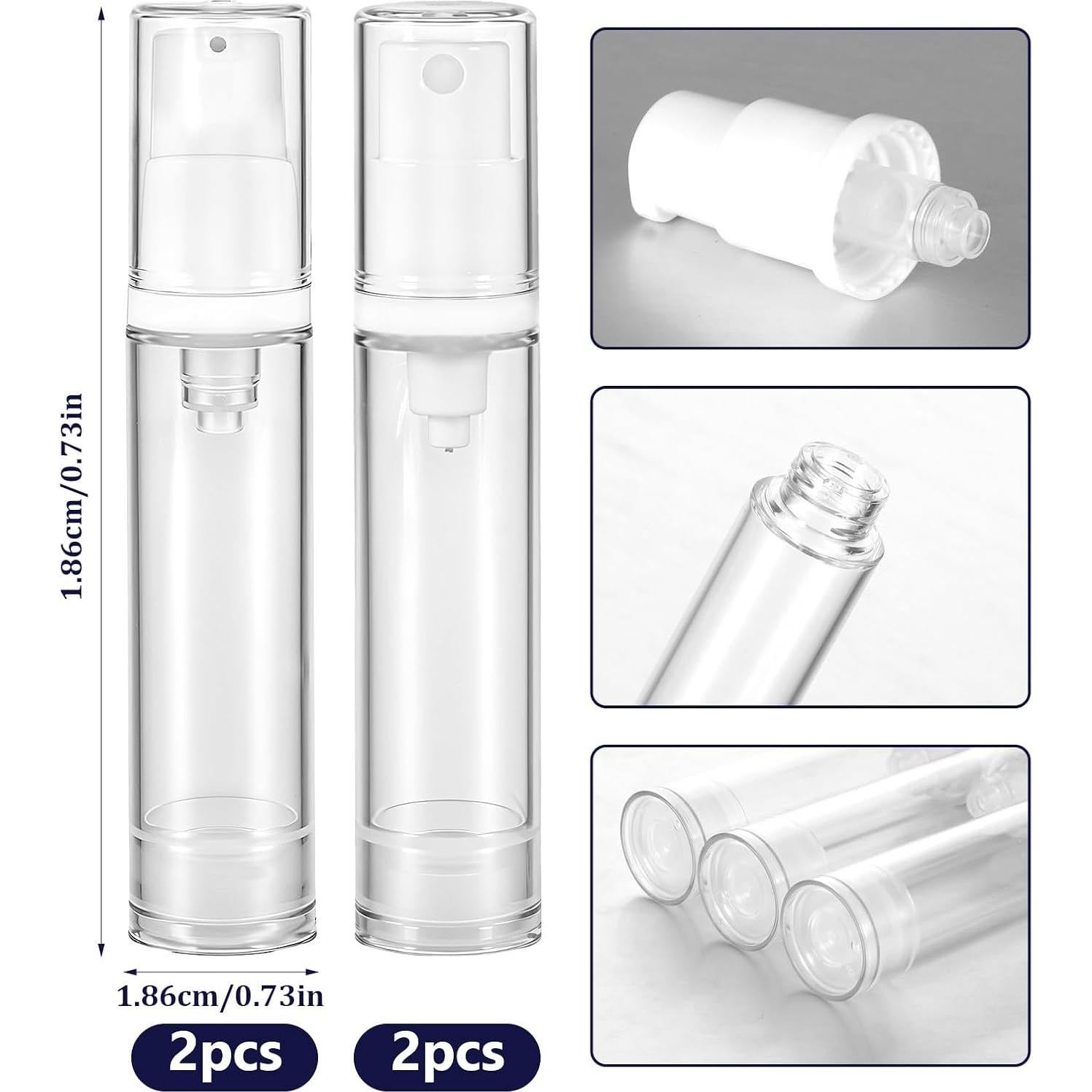 Botellas de Bomba Vacío Reutilizables Aiyorse 10ml 4 Pcs