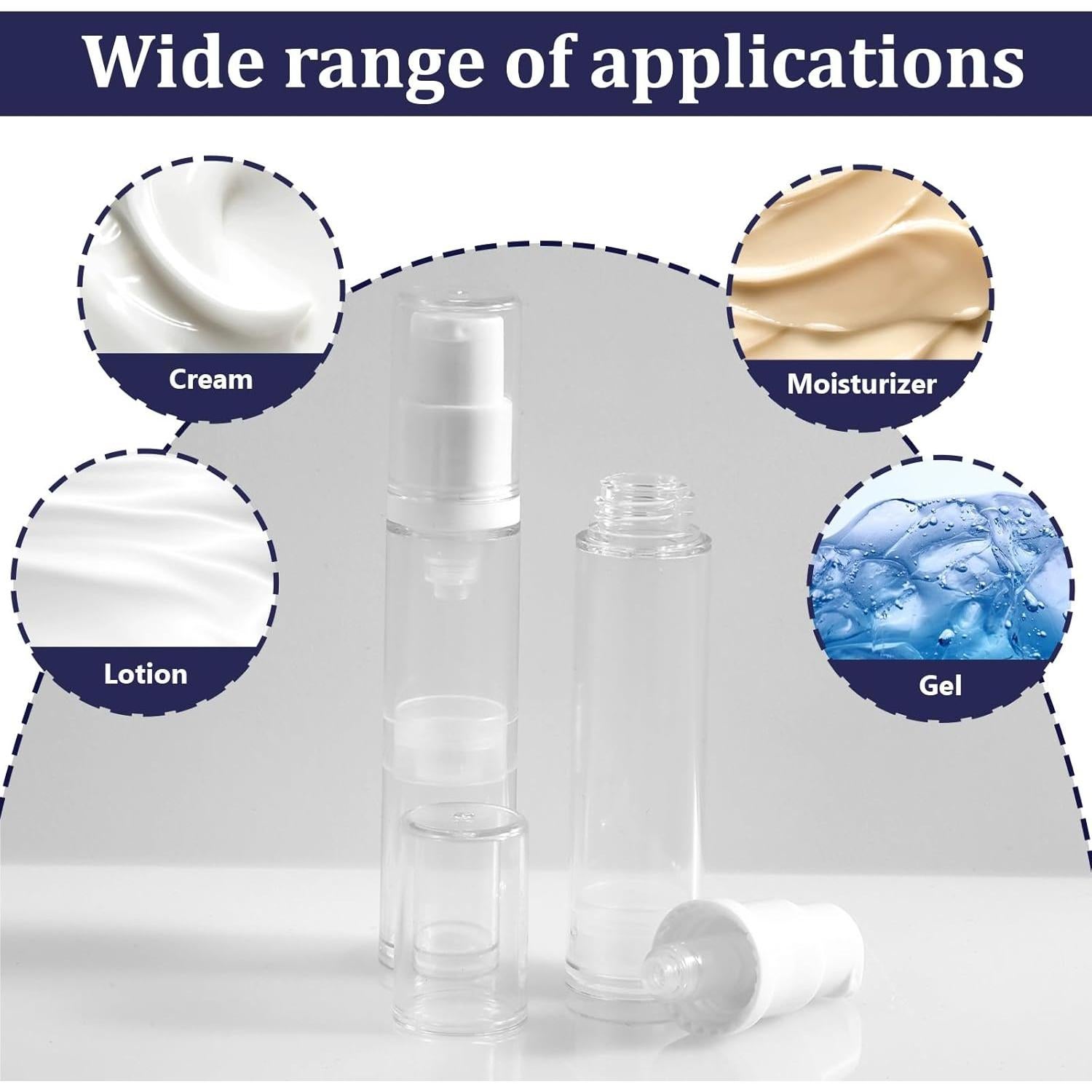 Botellas de Bomba Vacío Reutilizables Aiyorse 10ml 4 Pcs