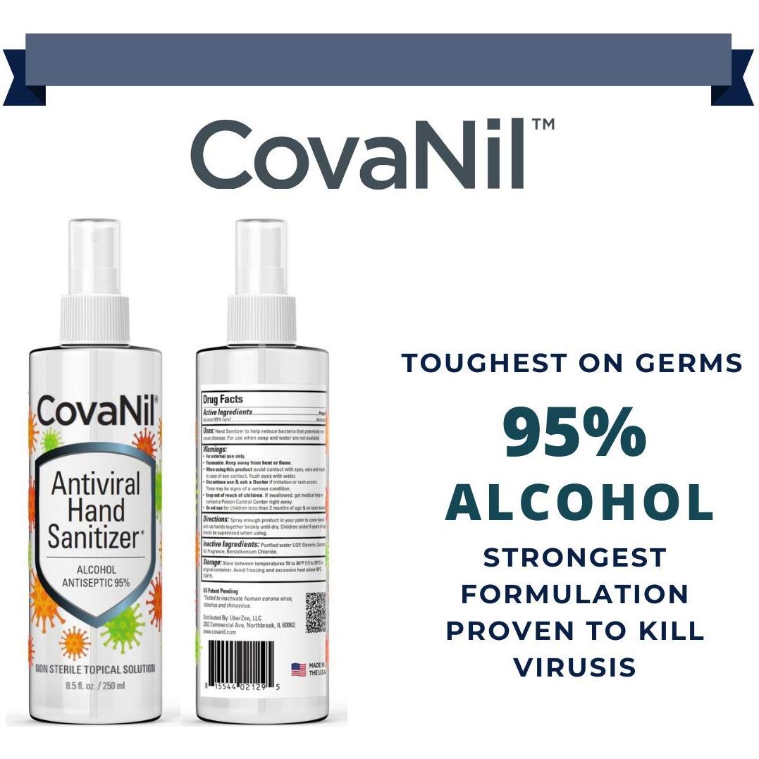 Desinfectante de Manos CovaNil 240 ml - Secado Rápido y Suave