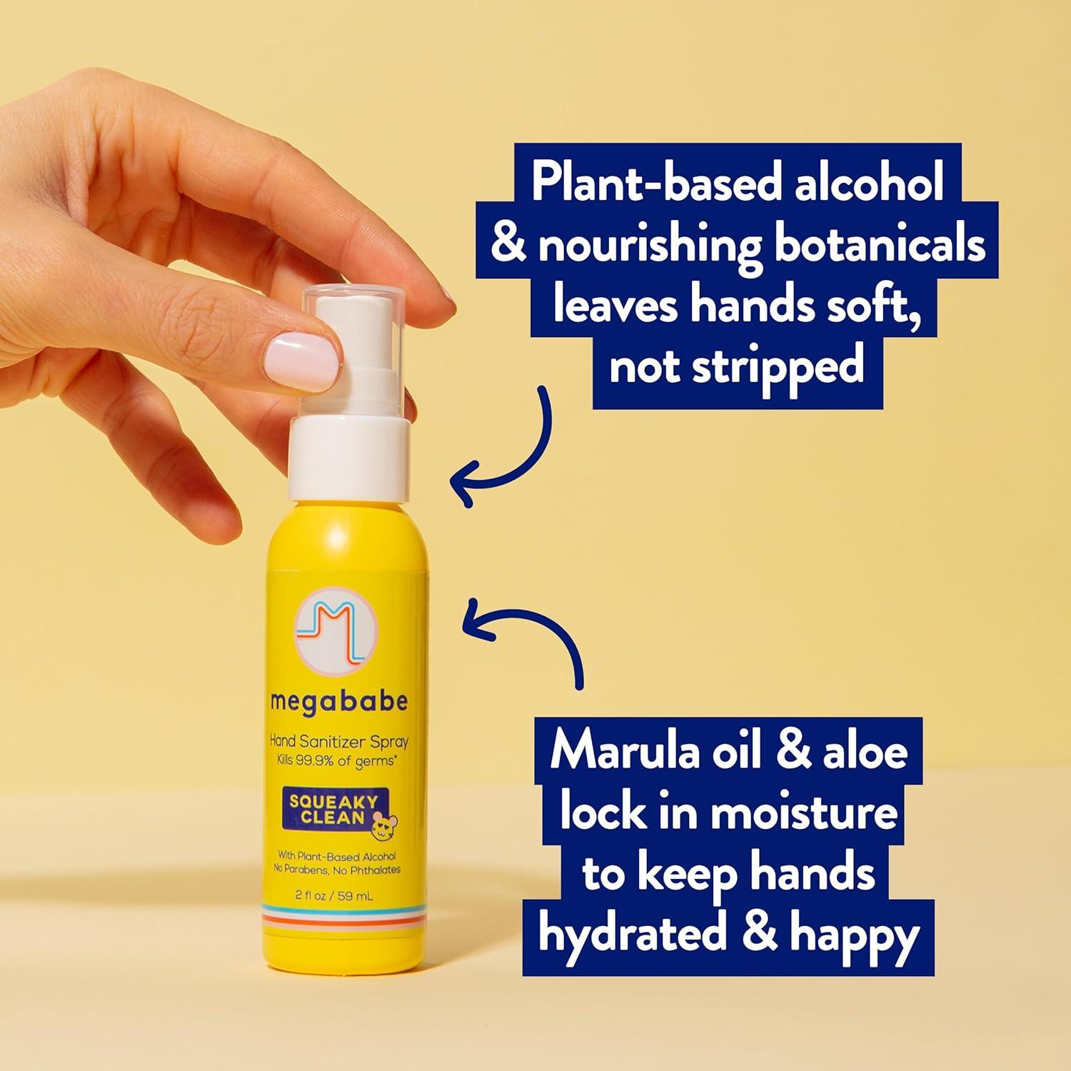 Desinfectante de Manos Spray Vegano Megababe 59 ml - Paquete de 3