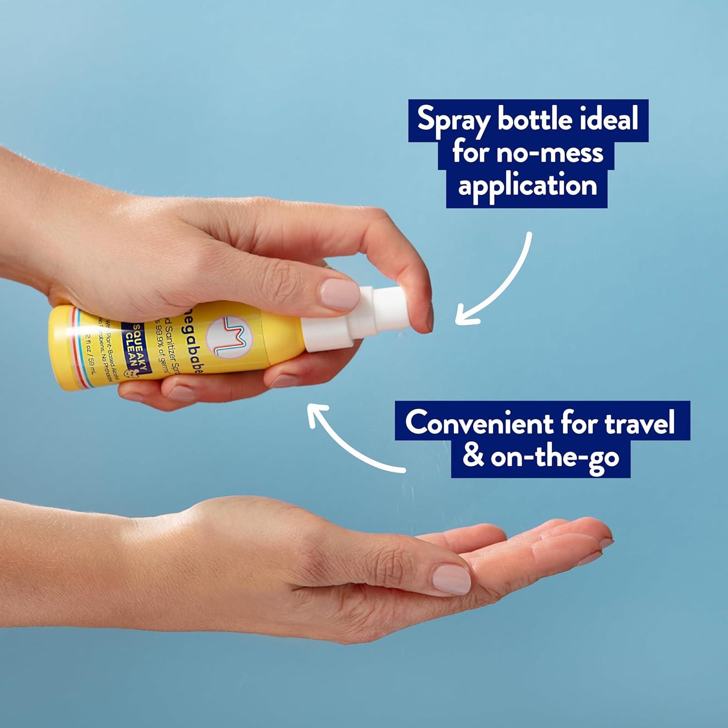 Desinfectante de Manos Spray Vegano Megababe 59 ml - Paquete de 3