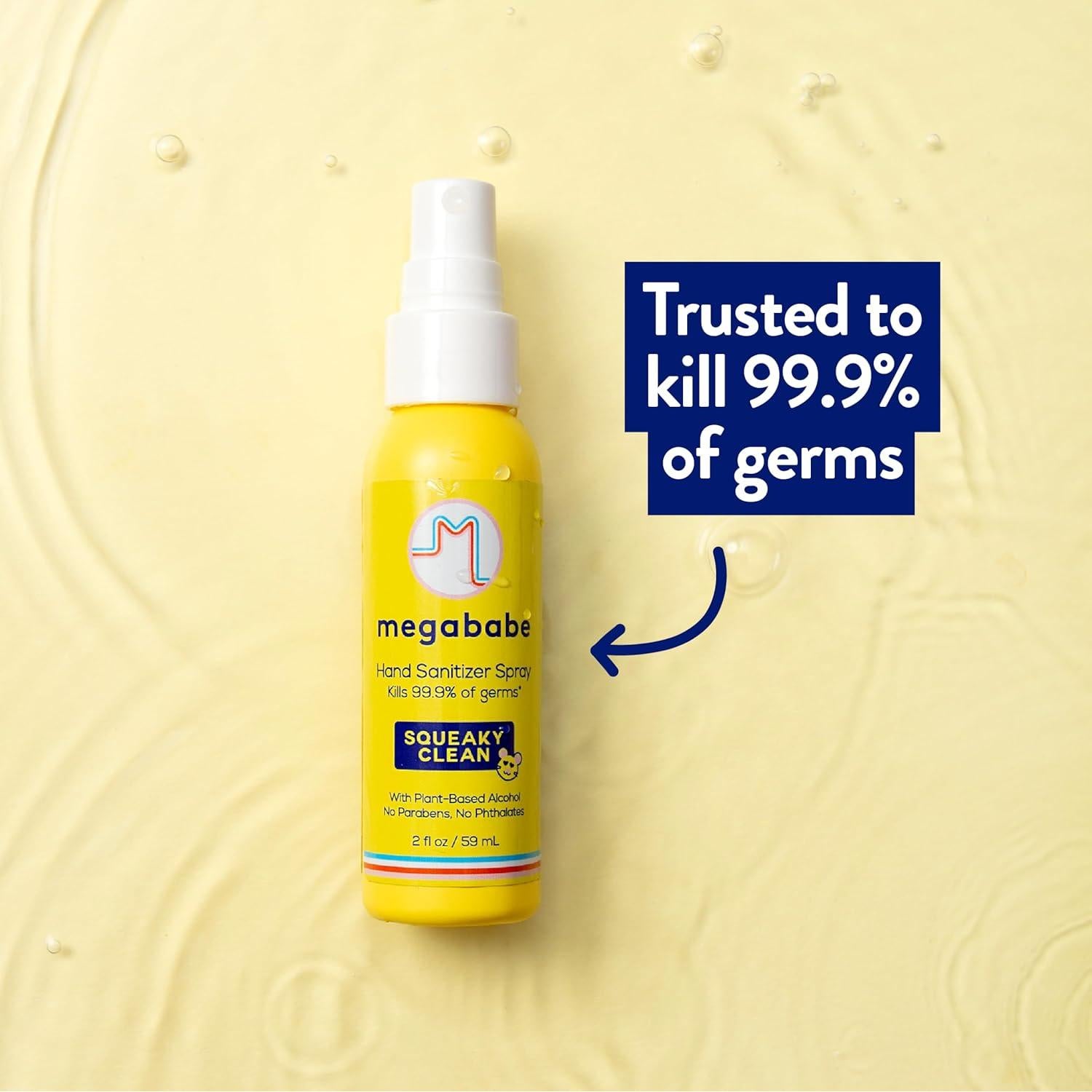 Desinfectante de Manos Spray Vegano Megababe 59 ml - Paquete de 3