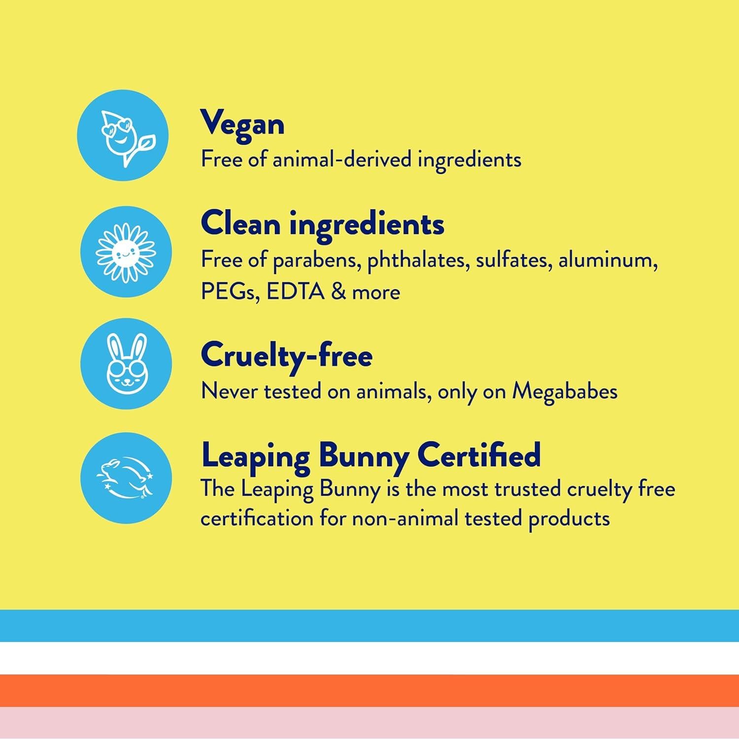 Desinfectante de Manos Spray Vegano Megababe 59 ml - Paquete de 3