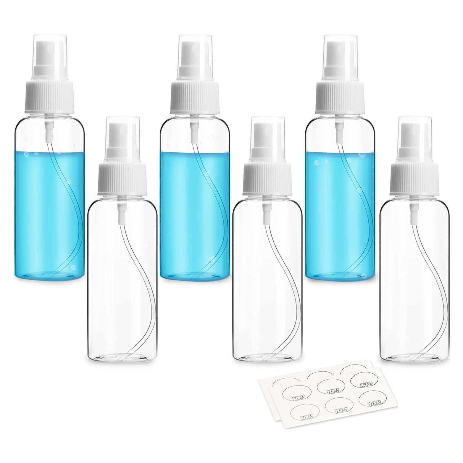 Botellas de Spray Mini 80ml ZEJIA - Pack de 6 Recargables