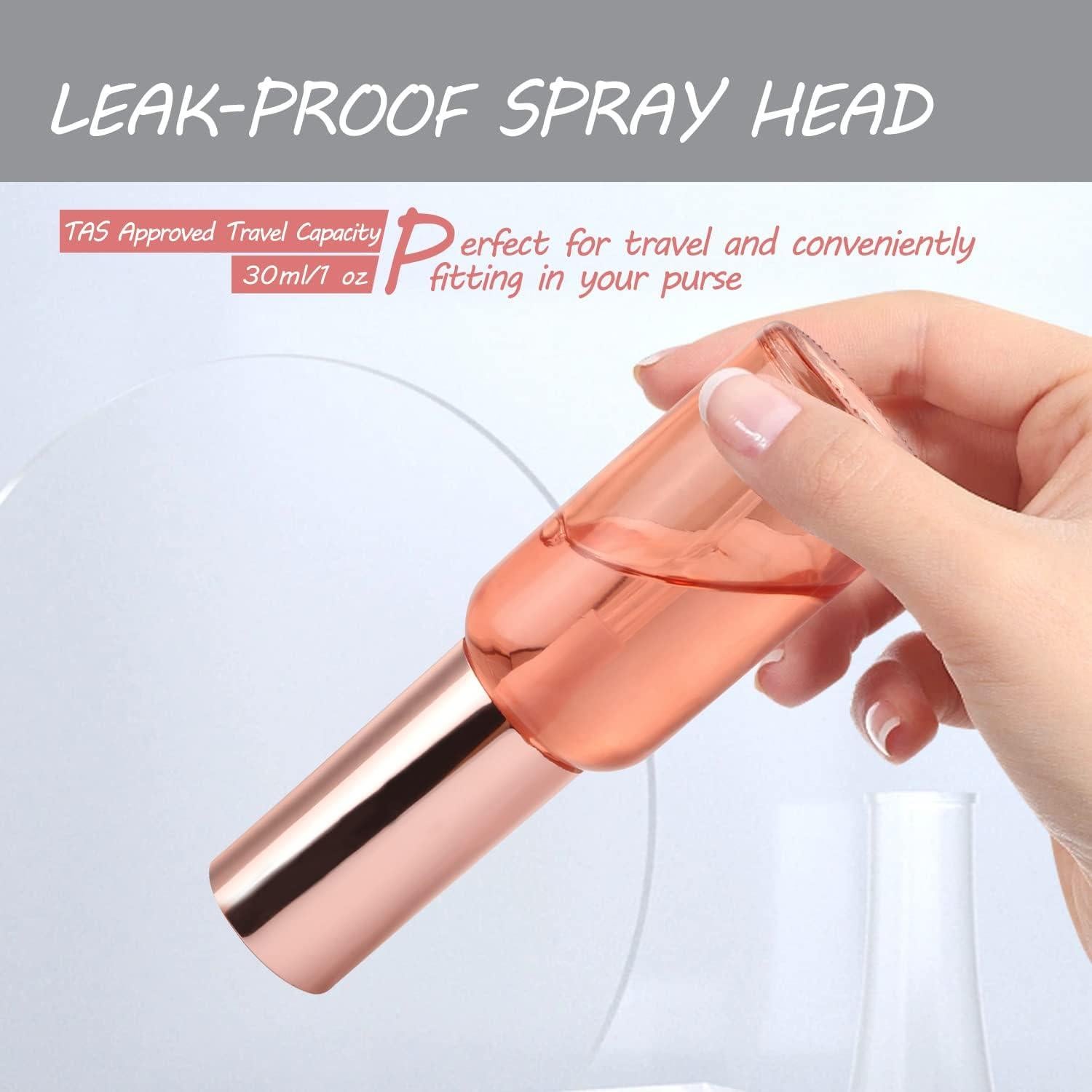 Paquete de 6 Botellas Spray de Vidrio Rosa 30 ml DMuuuDM