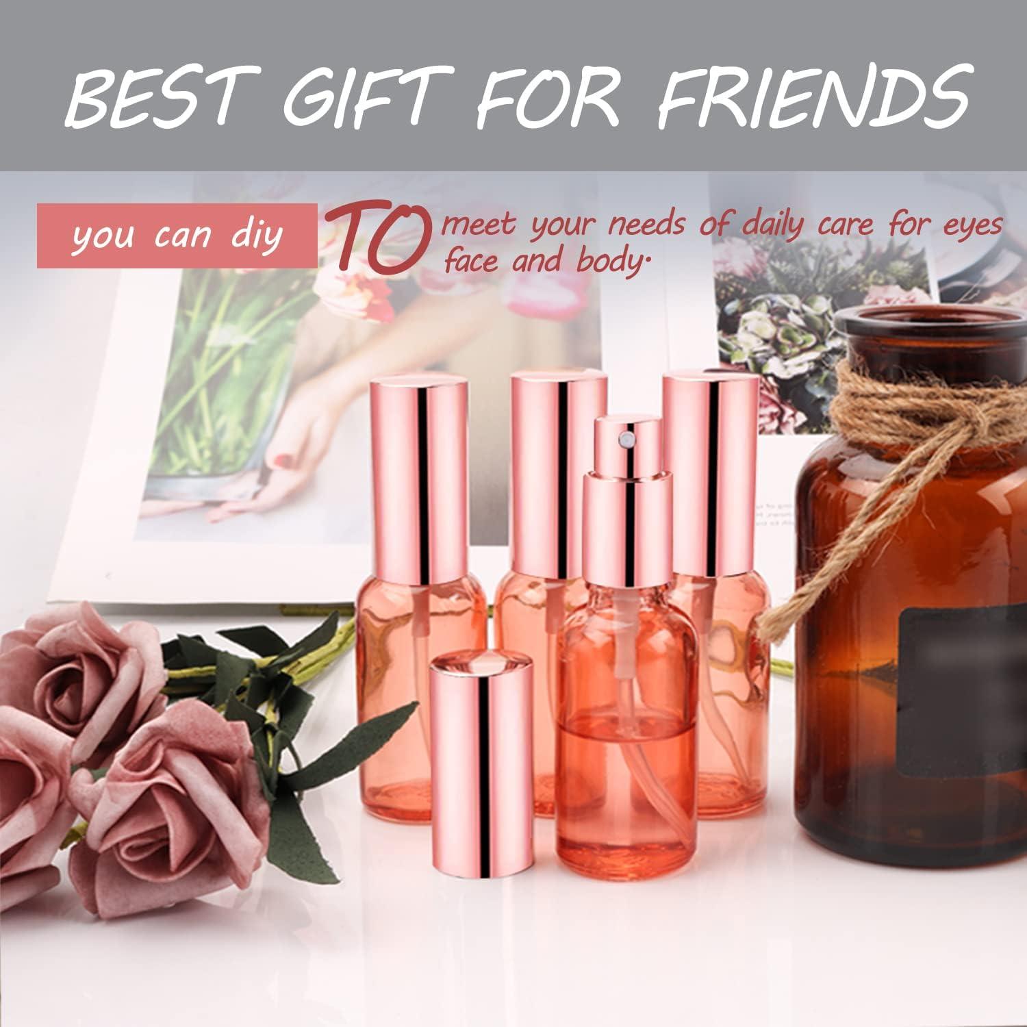 Paquete de 6 Botellas Spray de Vidrio Rosa 30 ml DMuuuDM