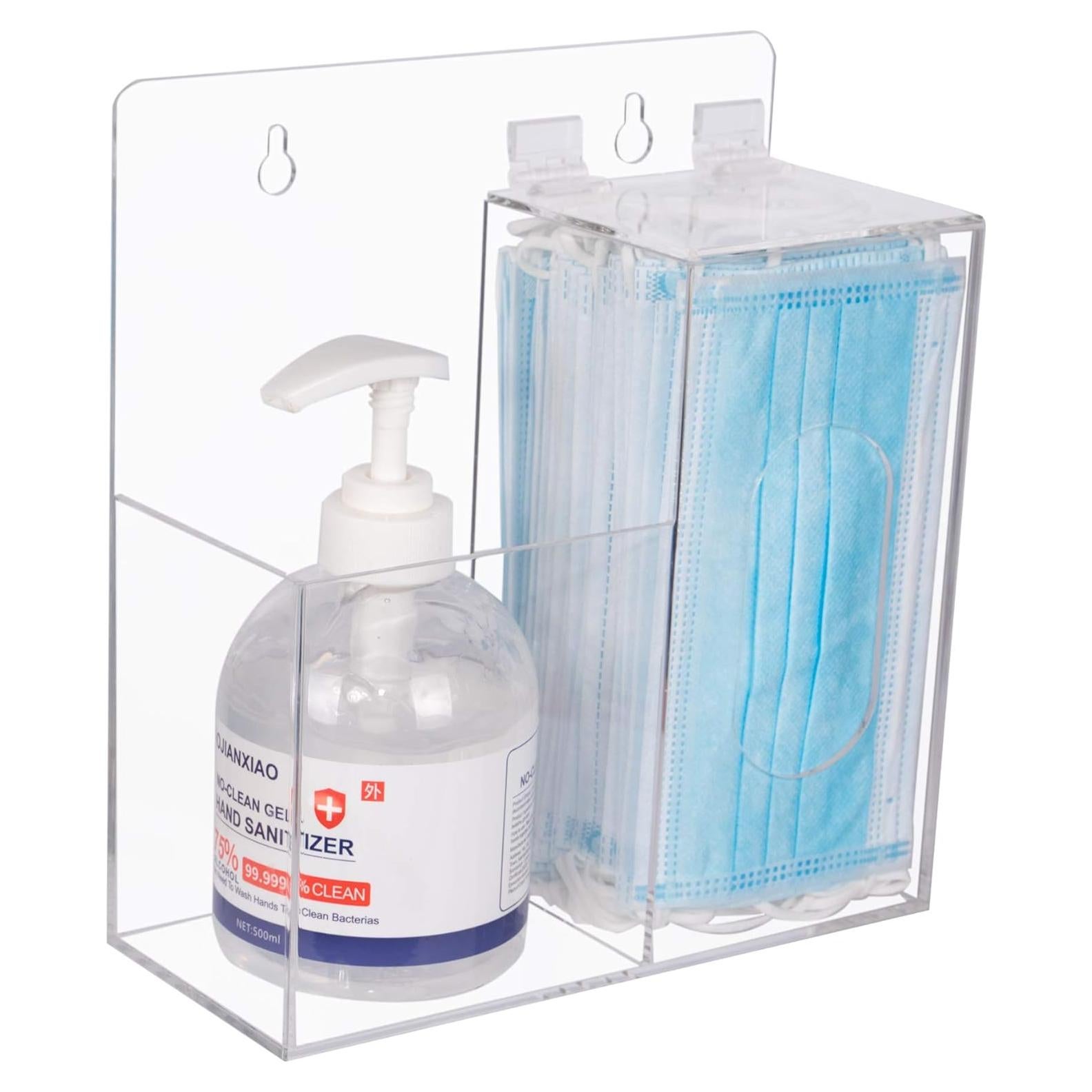 Dispensador de Mascarillas y Desinfectante Aphbrada 2 Compartimentos