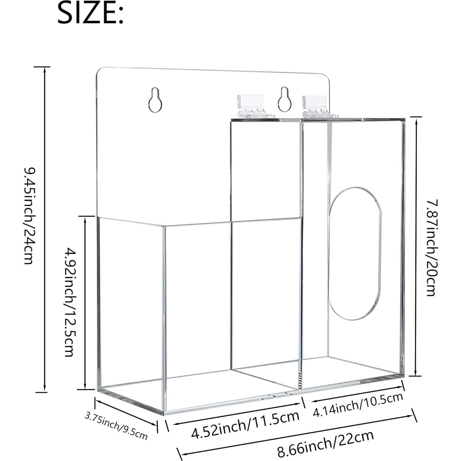 Dispensador de Mascarillas y Desinfectante Aphbrada 2 Compartimentos