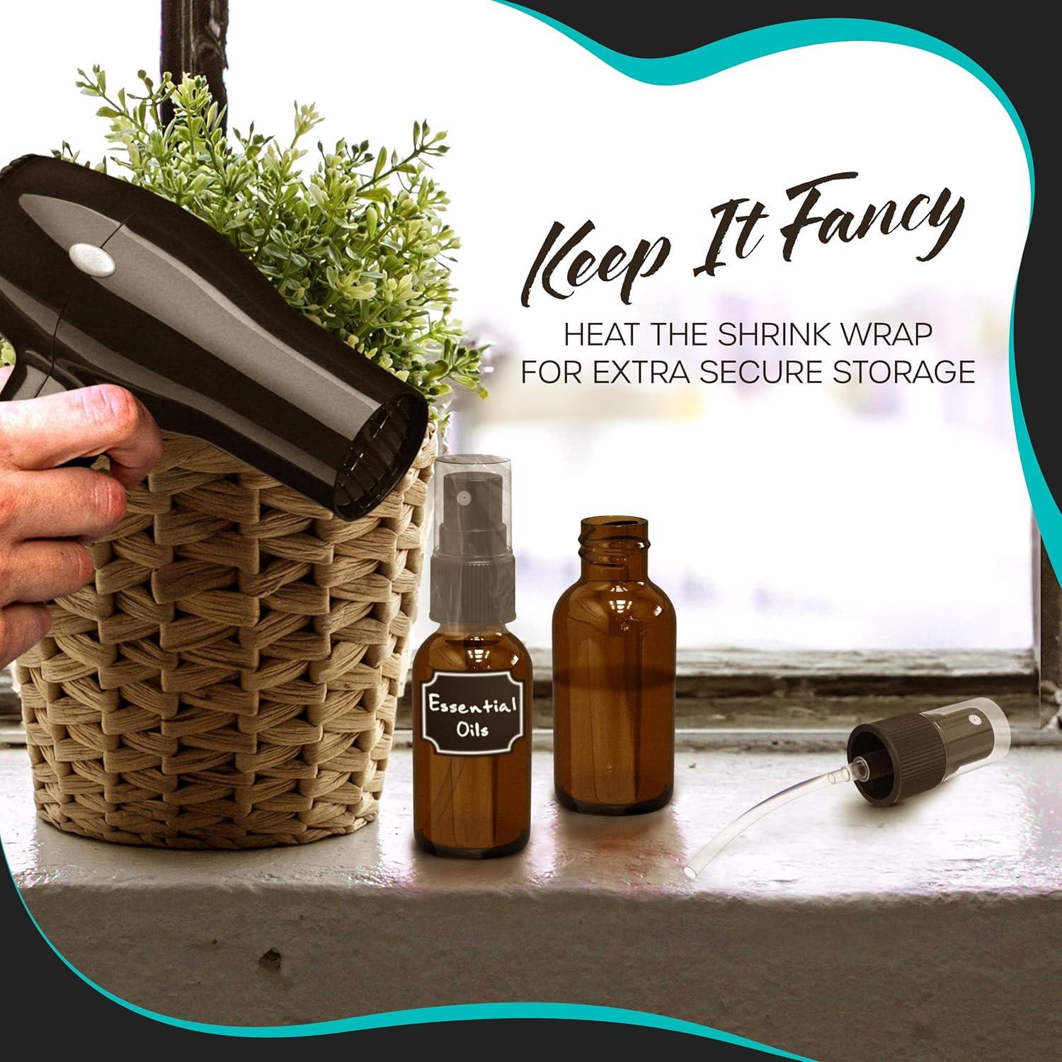 Set de 48 Botellas de Spray de Vidrio Ámbar Nevlers 1oz